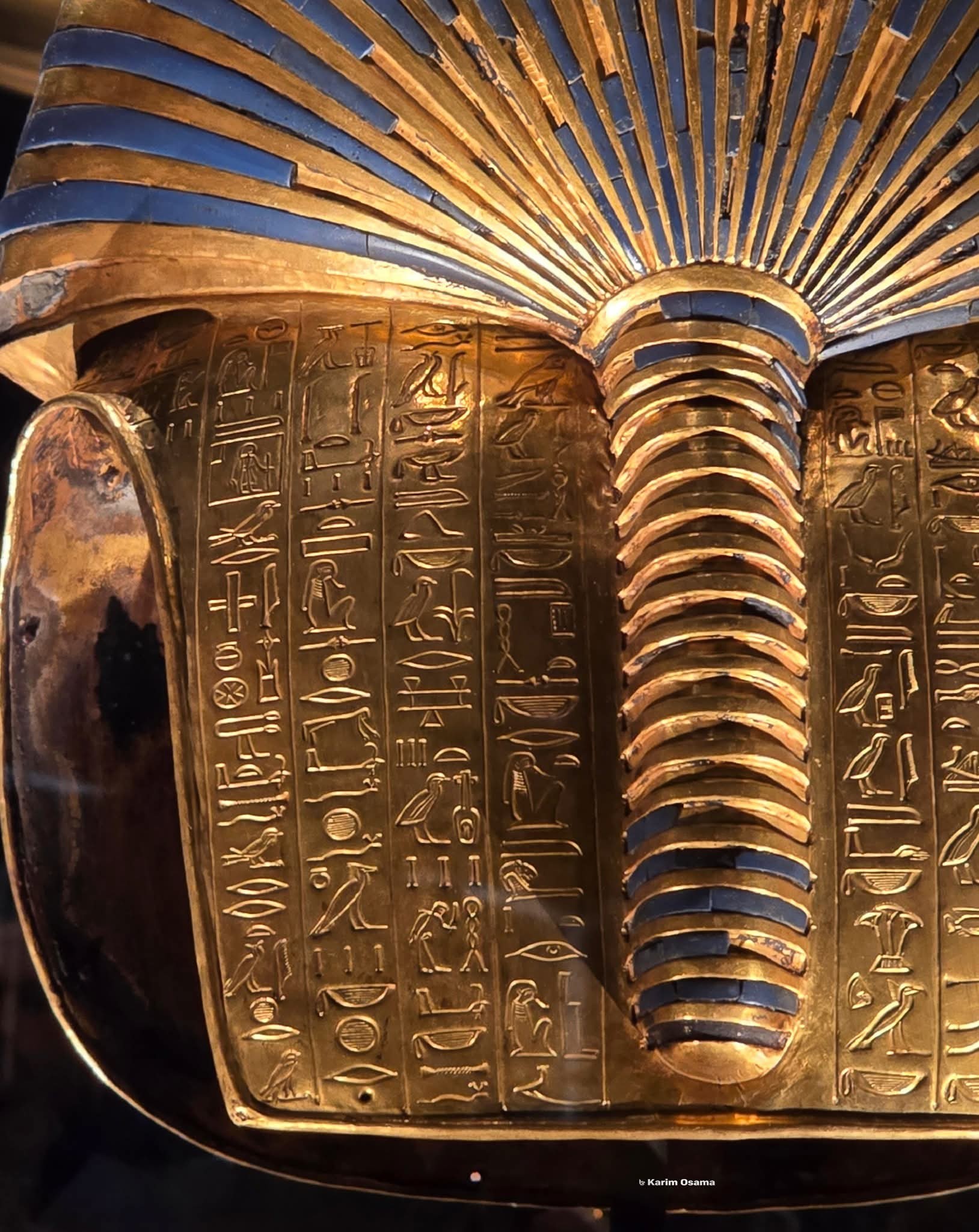 Ancient - Back view of Golden Mask of Tutankhamun😮 Grand Egyptian ...