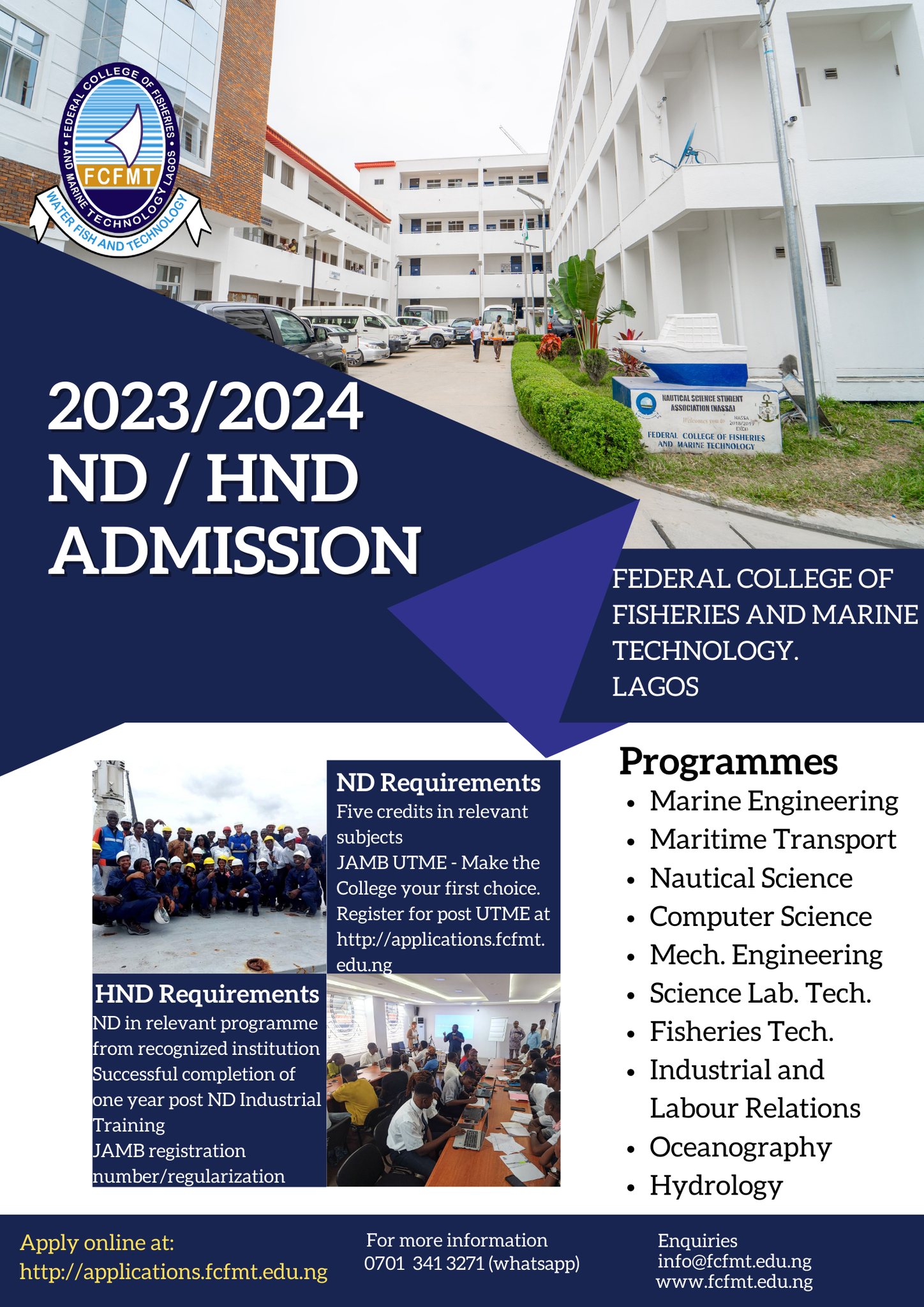 2023/2... - Federal College of Fisheries and Marine Technology | Facebook