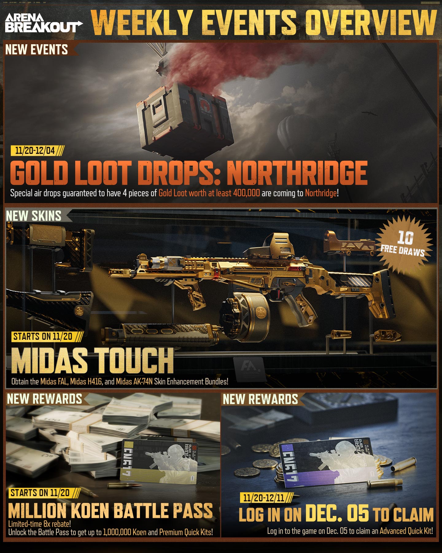 WEEKLY EVENT HIGHLIGHTS Come to Armory and Lucky Loot Run to get