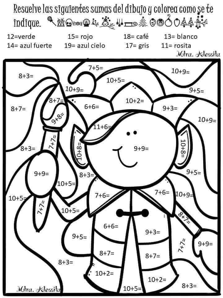 USAER 30 - ️ Ejercicios de sumas con dibujos navideños... | Facebook