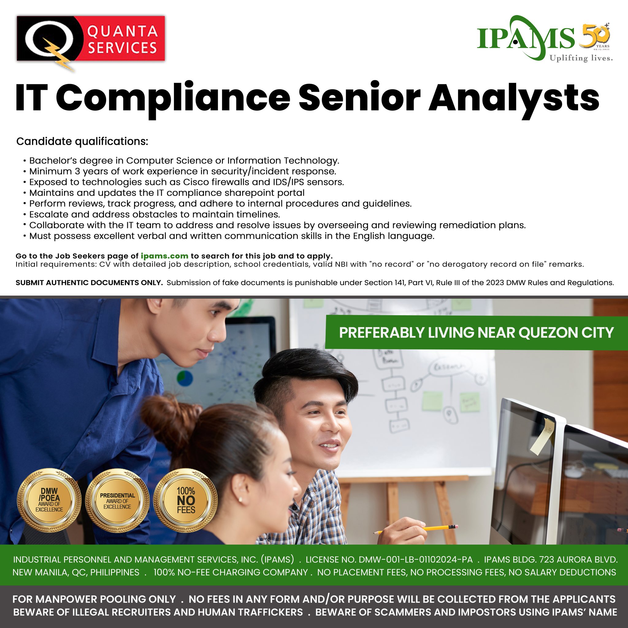 URGENT HIRING FOR LOCAL EMPLOYMENT! Quanta Philippines ROHQ, based in ...