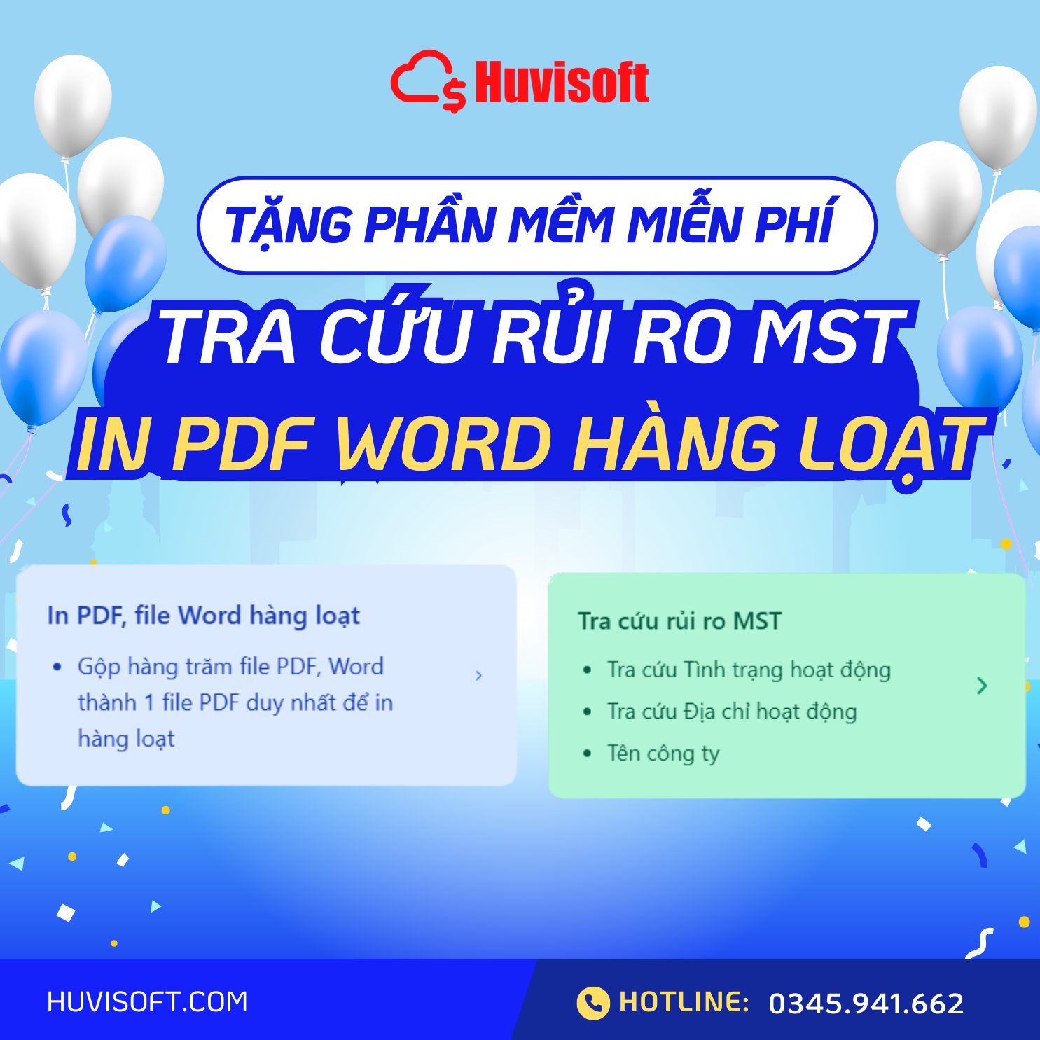 Phần mềm tải Hóa đơn gốc PDF HUVI SOFT