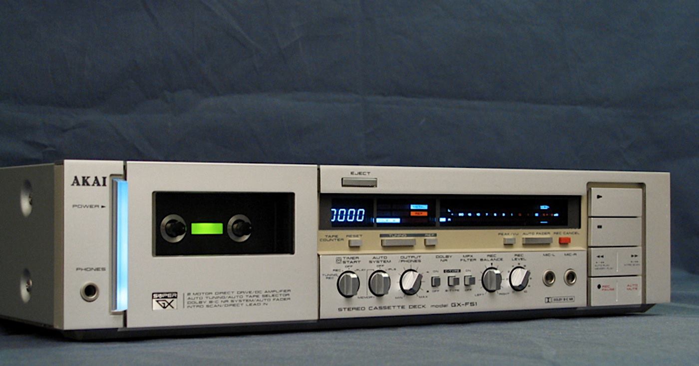 Akai GX-F51 cassette deck.