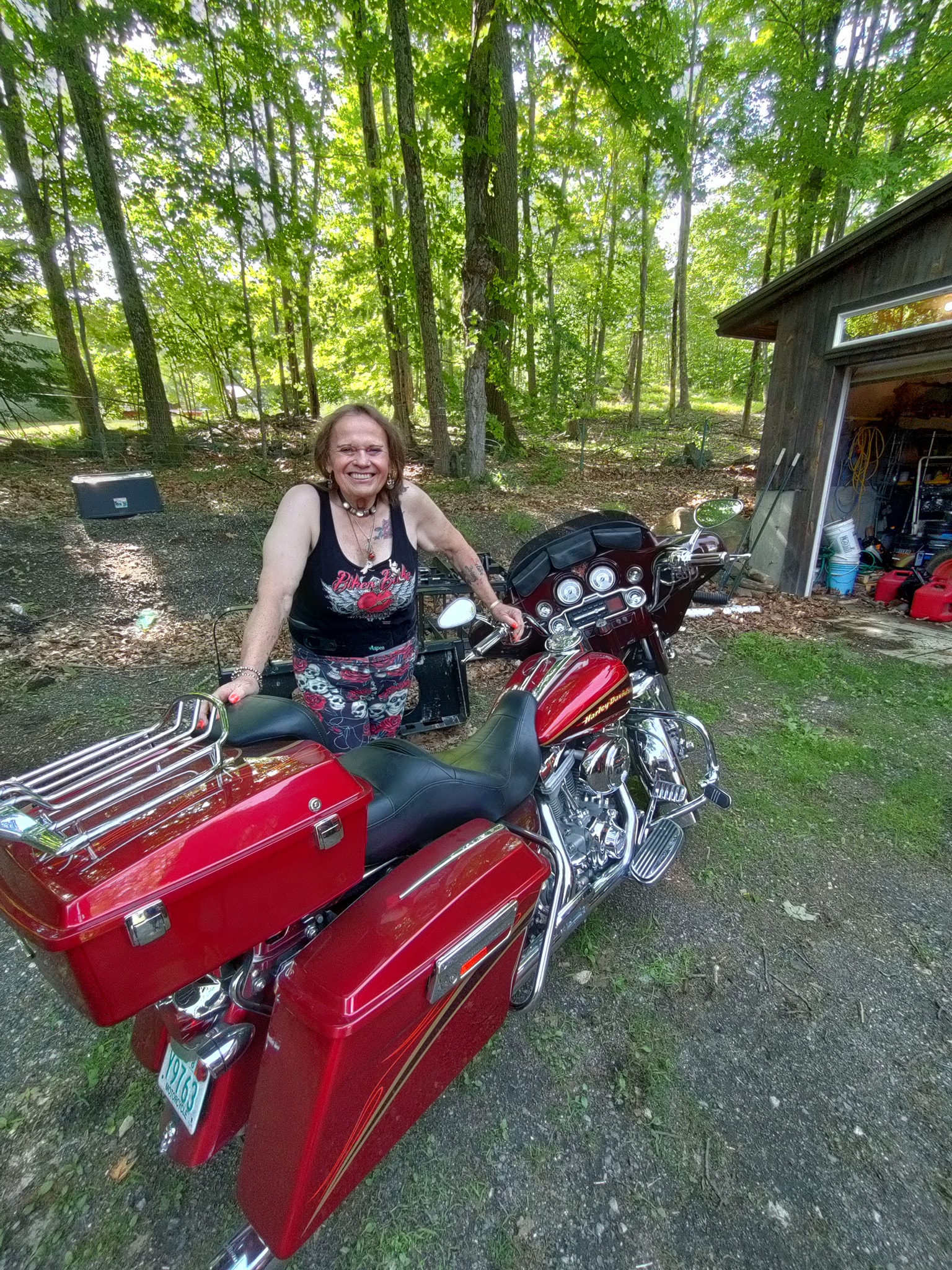 This motorcycle loves the thrill of a ride!