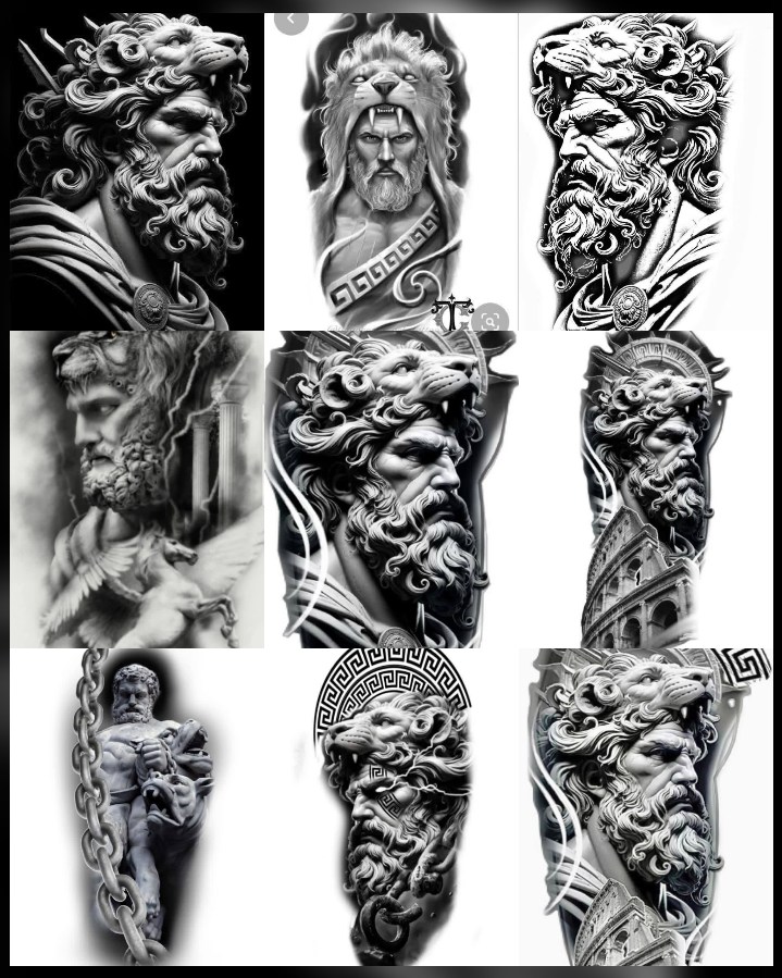 Poseidon Zeus tattoo ideas 💡
