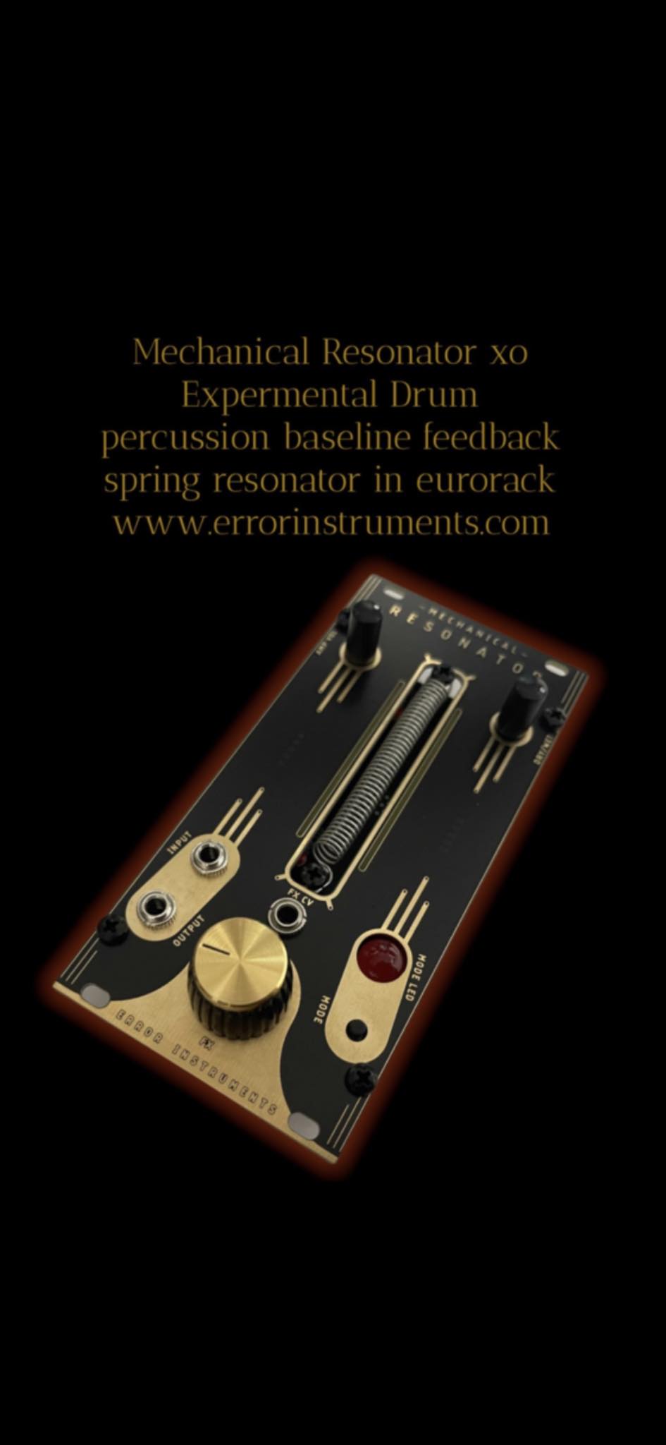 Mechanical Resonator. XO Gold Is a... - Error instruments | Facebook
