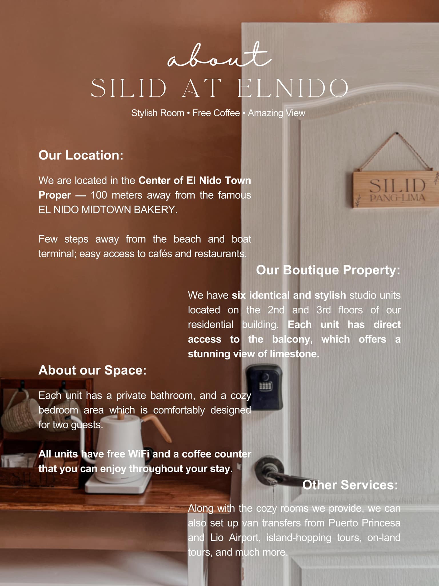 ABOUT US 🍂 Here’s everything you need... - SILID at EL NIDO