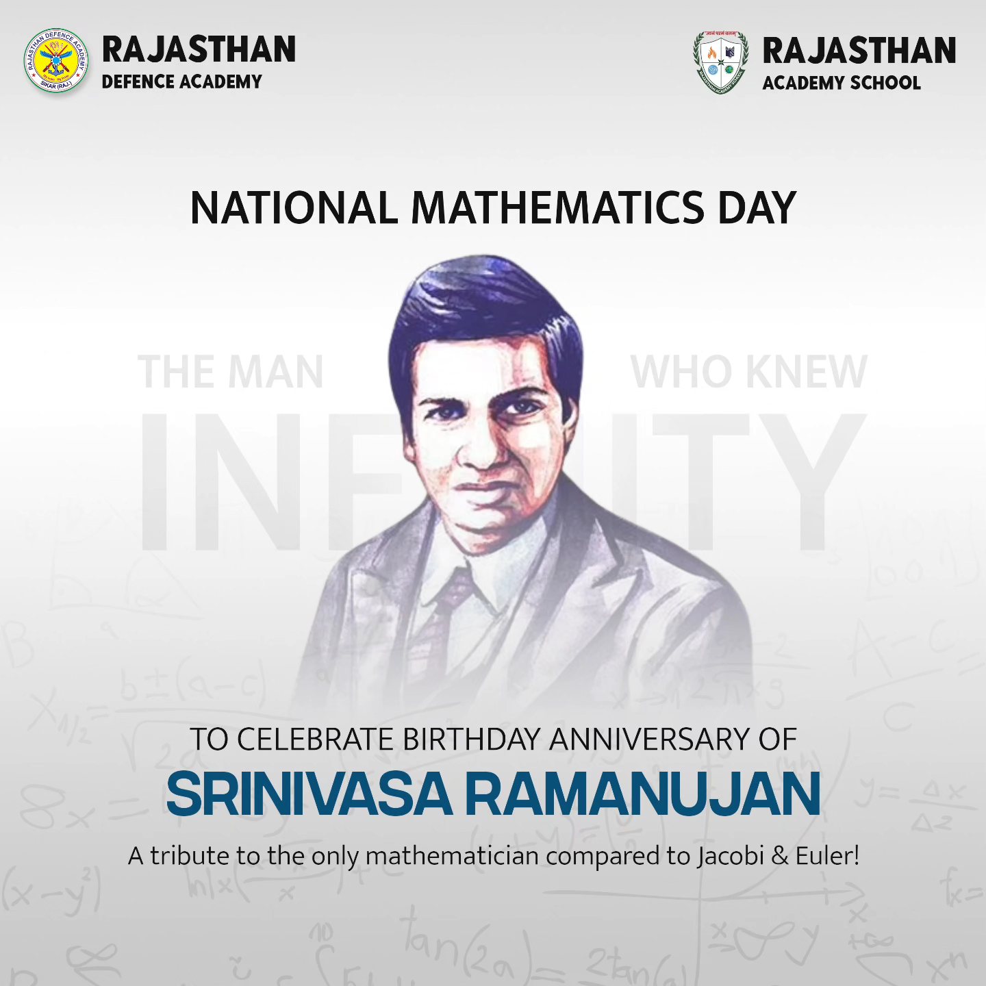 Rajasthan - 🧮 National Mathematics Day | Celebrating the Legacy of ...