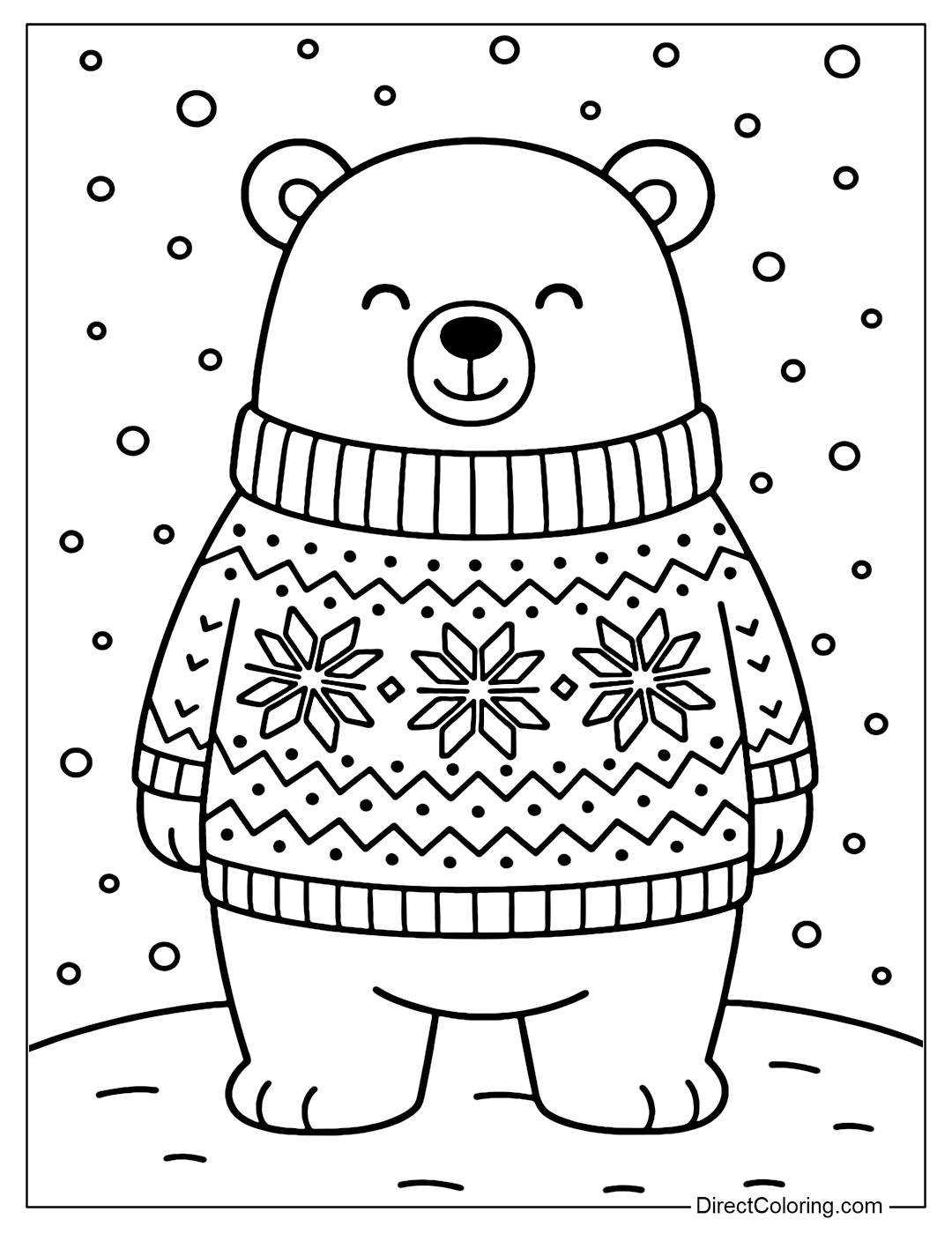 Direct Coloring - Free Polar Bear Coloring Pages... | Facebook