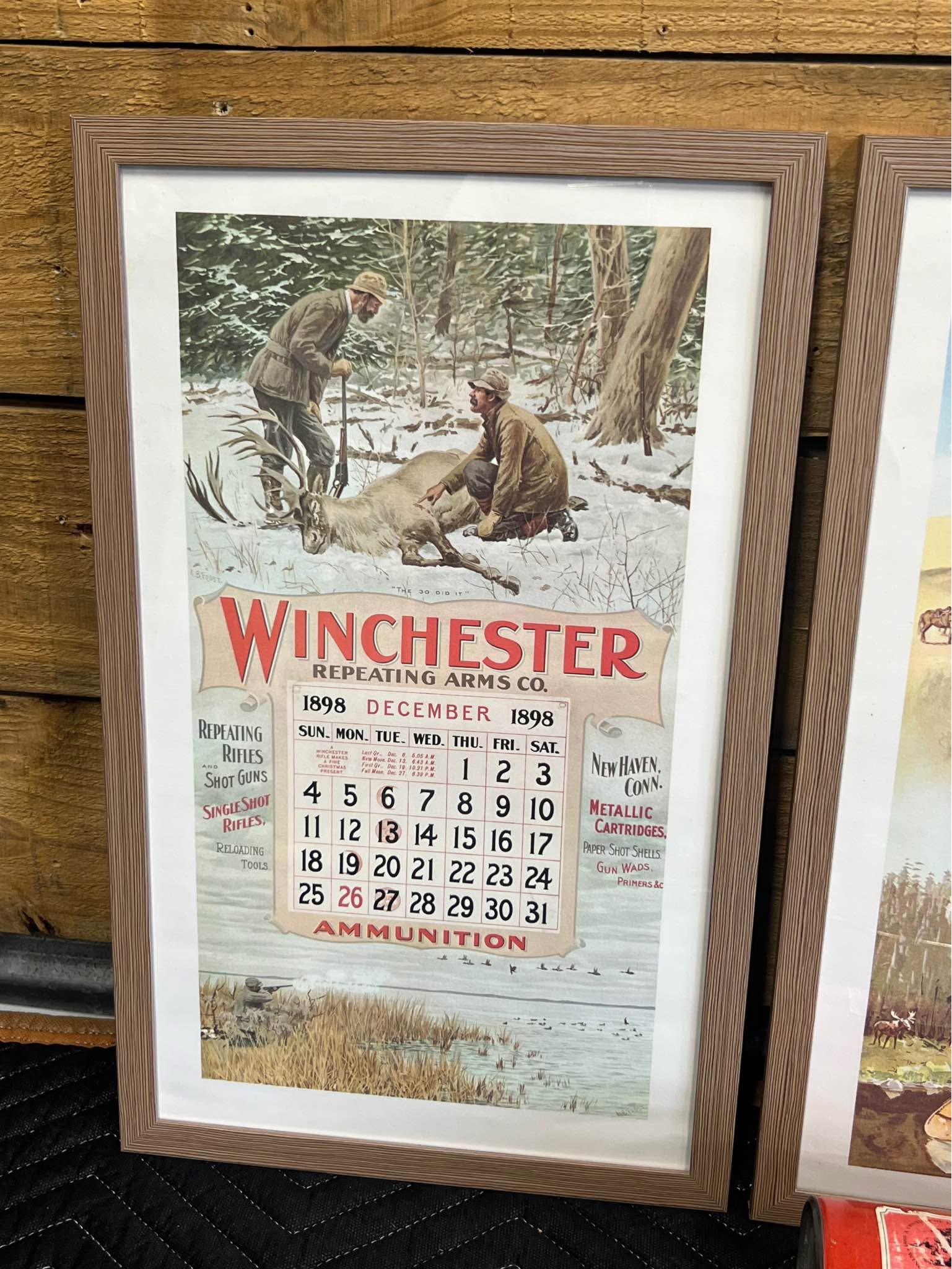 Vintage Winchester Advertising Calendars 1960’s Promotional Displays ...