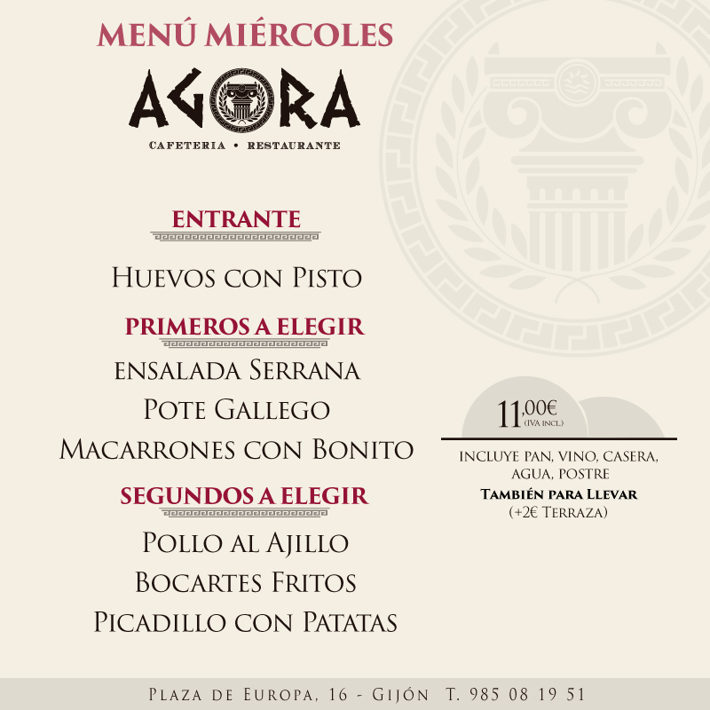 Cafetería Agora - La única propuesta que te podemos hacer...