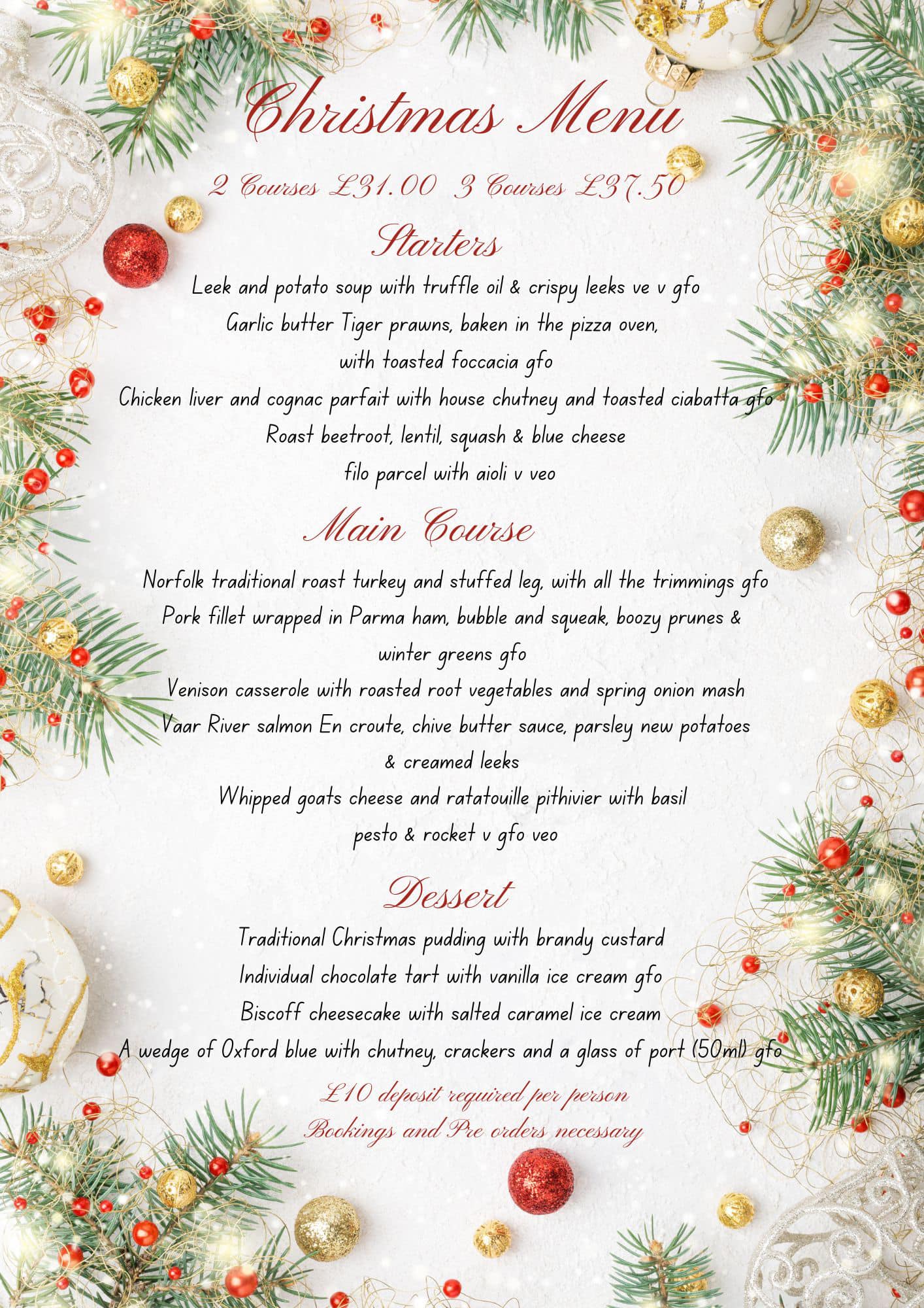 Our Christmas menu is now... - The White Hart, Minster Lovell | Facebook