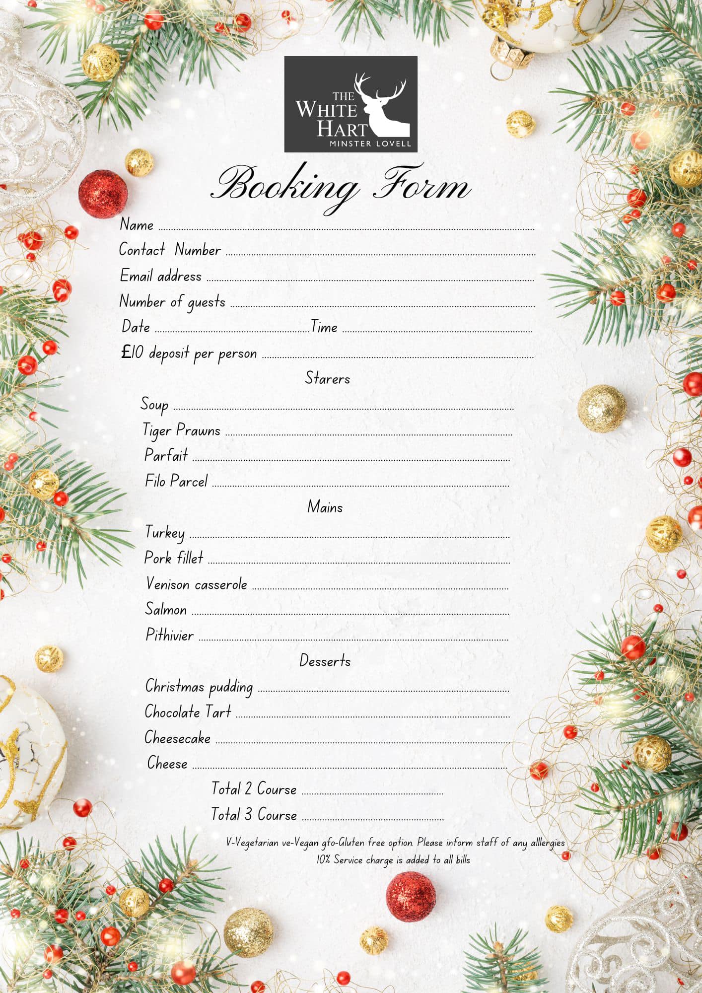 Our Christmas menu is now... - The White Hart, Minster Lovell | Facebook