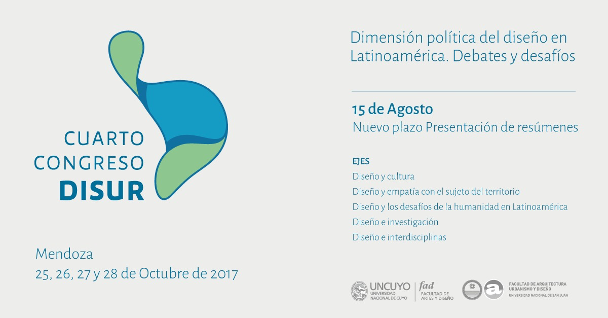 Red Disur - Nuevo plazo Presentación de resúmenes: 15 de... | Facebook