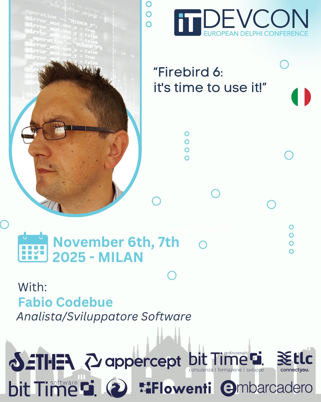 Itdevcon - 🗣 Speaker at ITDevCon 2025: Fabio Codebue... | Facebook
