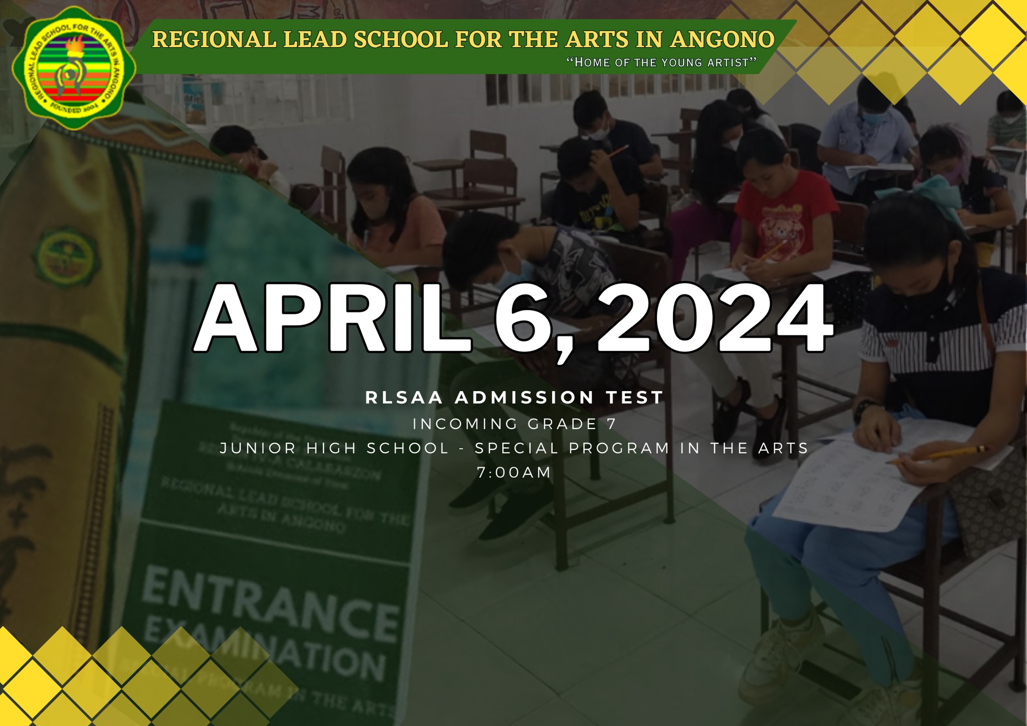 𝐄𝐧𝐭𝐫𝐚𝐧𝐜𝐞 𝐄𝐱𝐚𝐦𝐢𝐧𝐚𝐭𝐢𝐨𝐧 𝟐𝟎𝟐𝟒 Attention aspiring artists! Get ready to ...