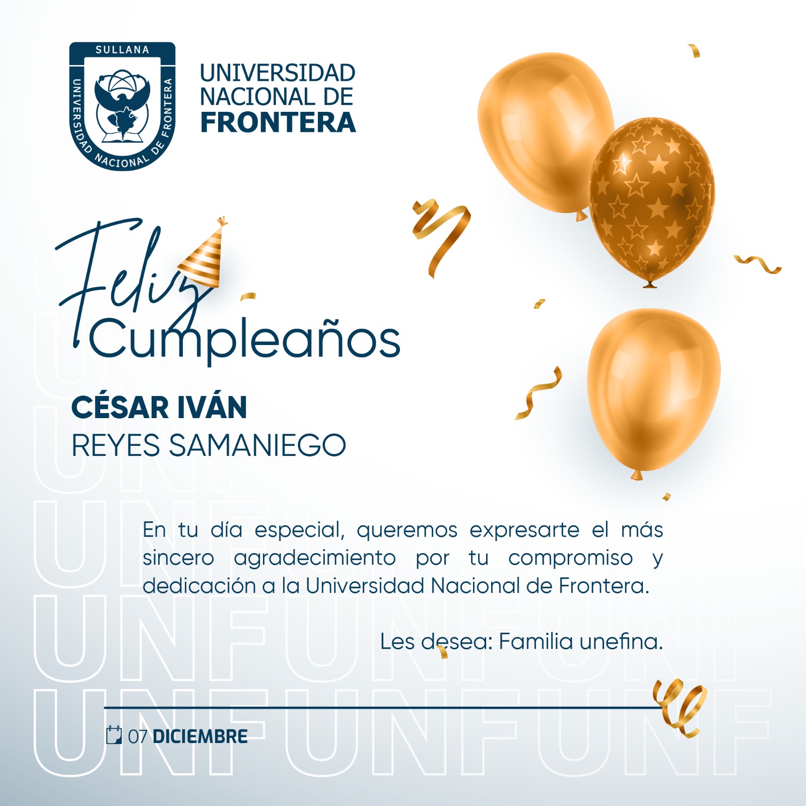 Universidad - 🎉 ¡Feliz cumpleaños, Ing. César Iván Reyes Samaniego! 🎂🎈 ...