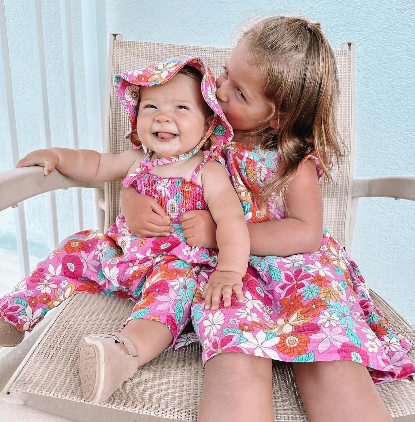 cute matching dresses for sisters SIBLING MATCHING! • How sweet are these in their Angel Dear outfits?! • So, so cute!!! • Tap to shop their looks! • @marvelousinthemidwest Khaki This outfit is CPSIA Color:As Photo Pink La Femme 26036 Long Pink