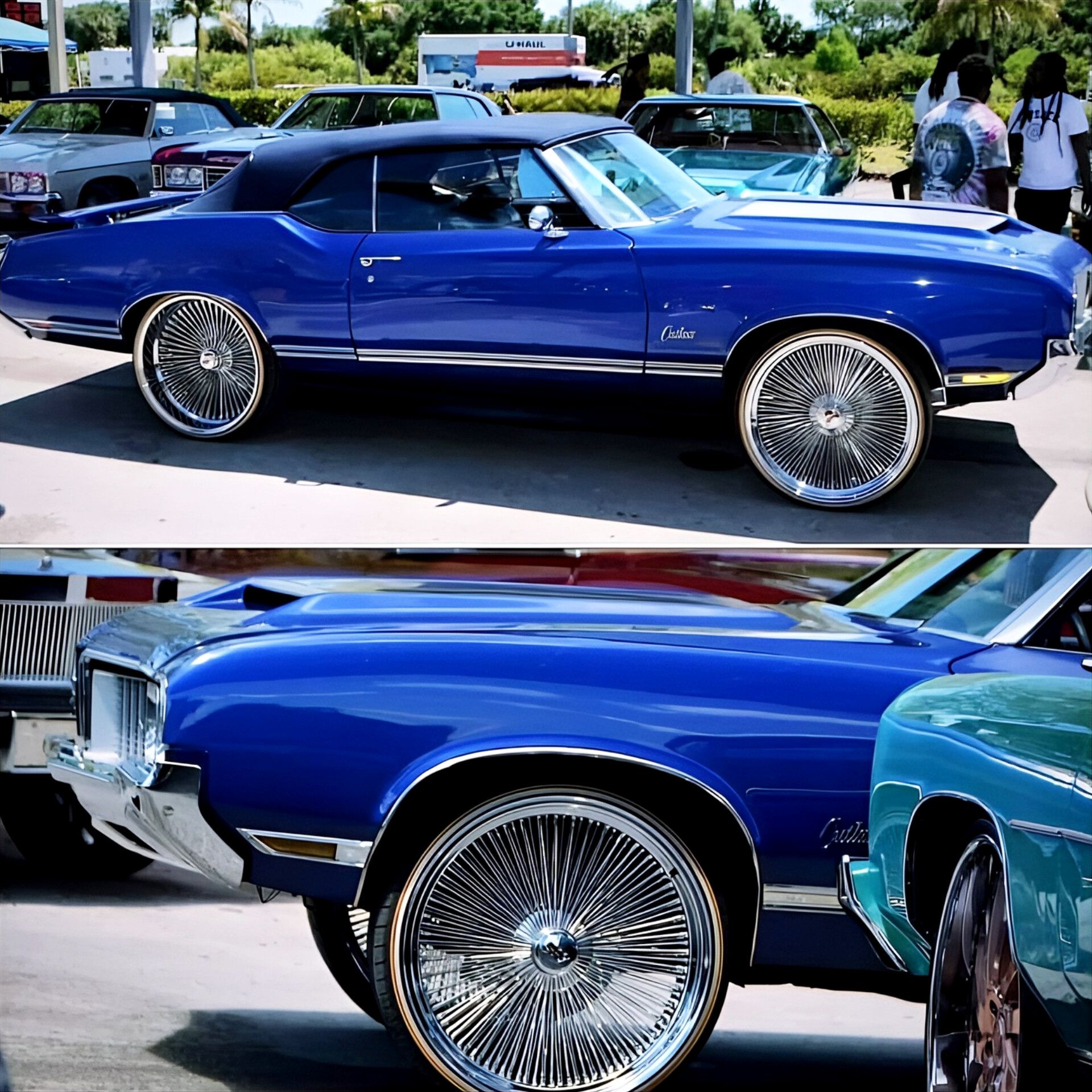 Bunchie - Candy blue cutlass supreme on 24 Inch daytons
