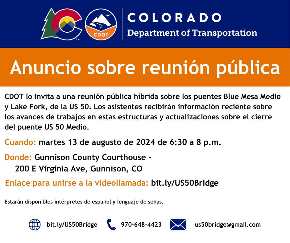 The next CDOT... - Gunnison County Emergency Management