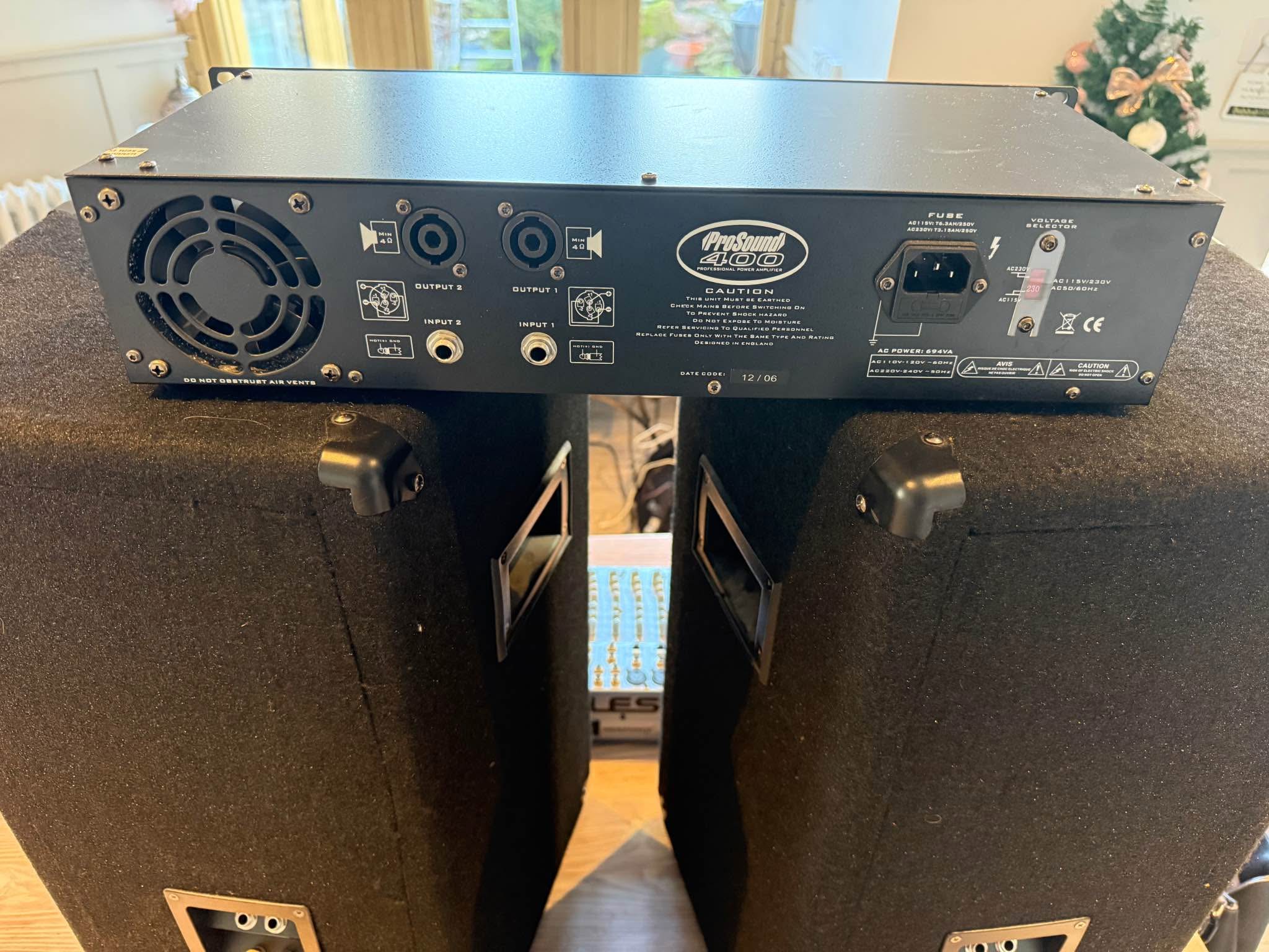 Prosound DJ setup Amp Speakers Mixer - Pro Audio Equipment ...