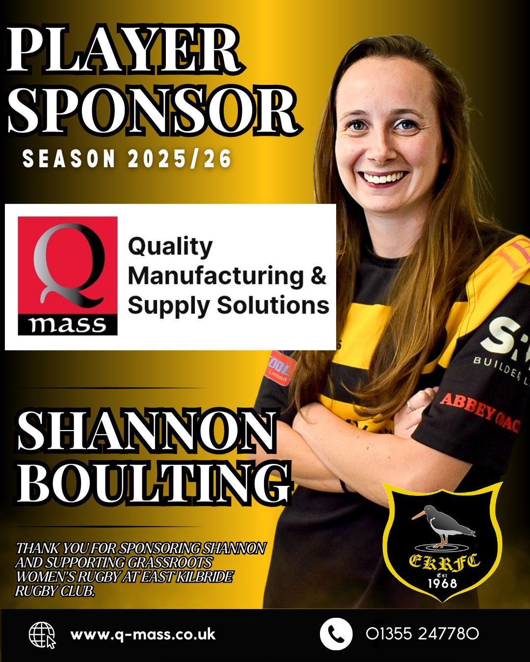 EKRFC - ⚡️Player Sponsorship Spotlight⚡️ East Kilbride Rugby Club is ...