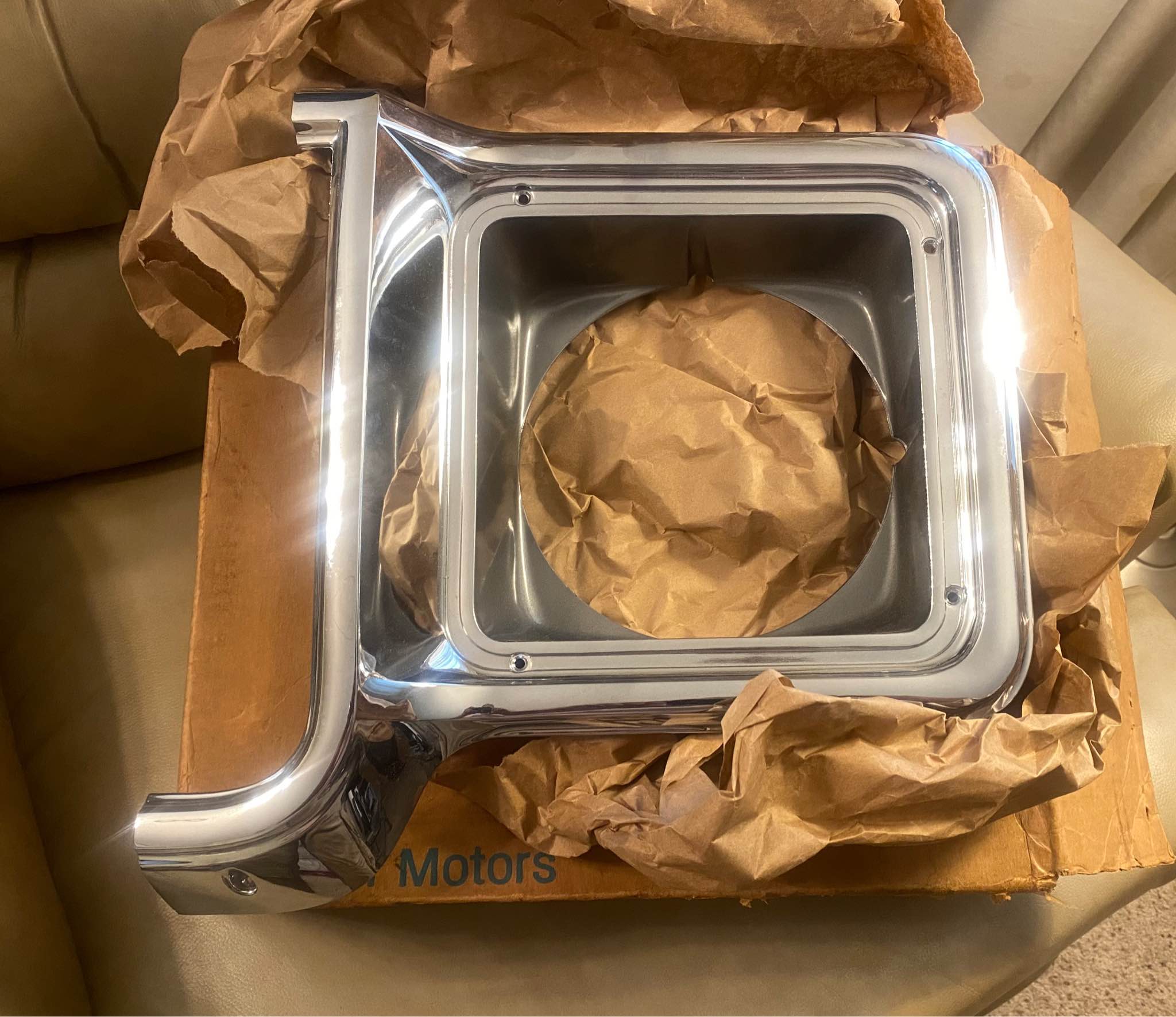 Original 73-78 New Old Stock GM Metal Headlight Bezel for Sale