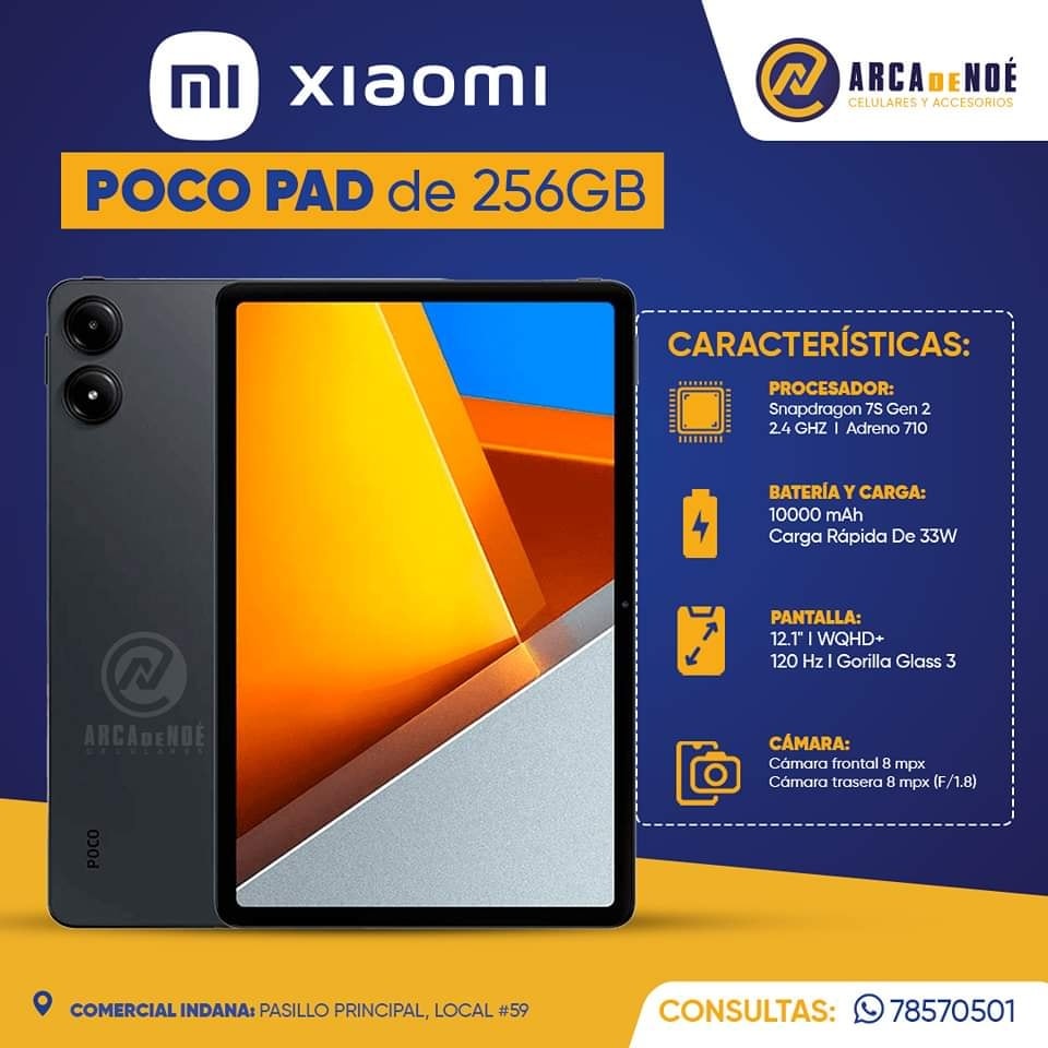Tablet Xiaomi Poco Pad 12.1" 8GB 256 GB
