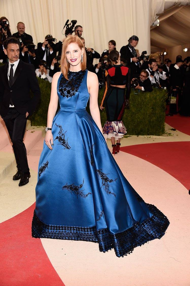 jessica chastain blue dress Prada jessica chastain younger