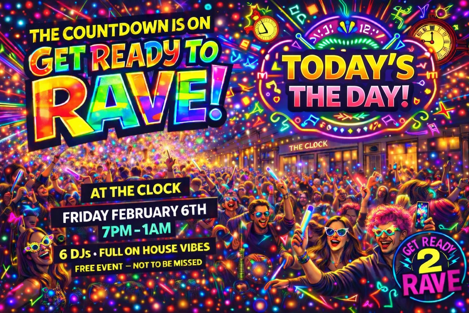 GET READY 2 RAVE AT THE CLOCK ATHERSTONE ( FREE EVENT ) FRIDAY 6TH ...