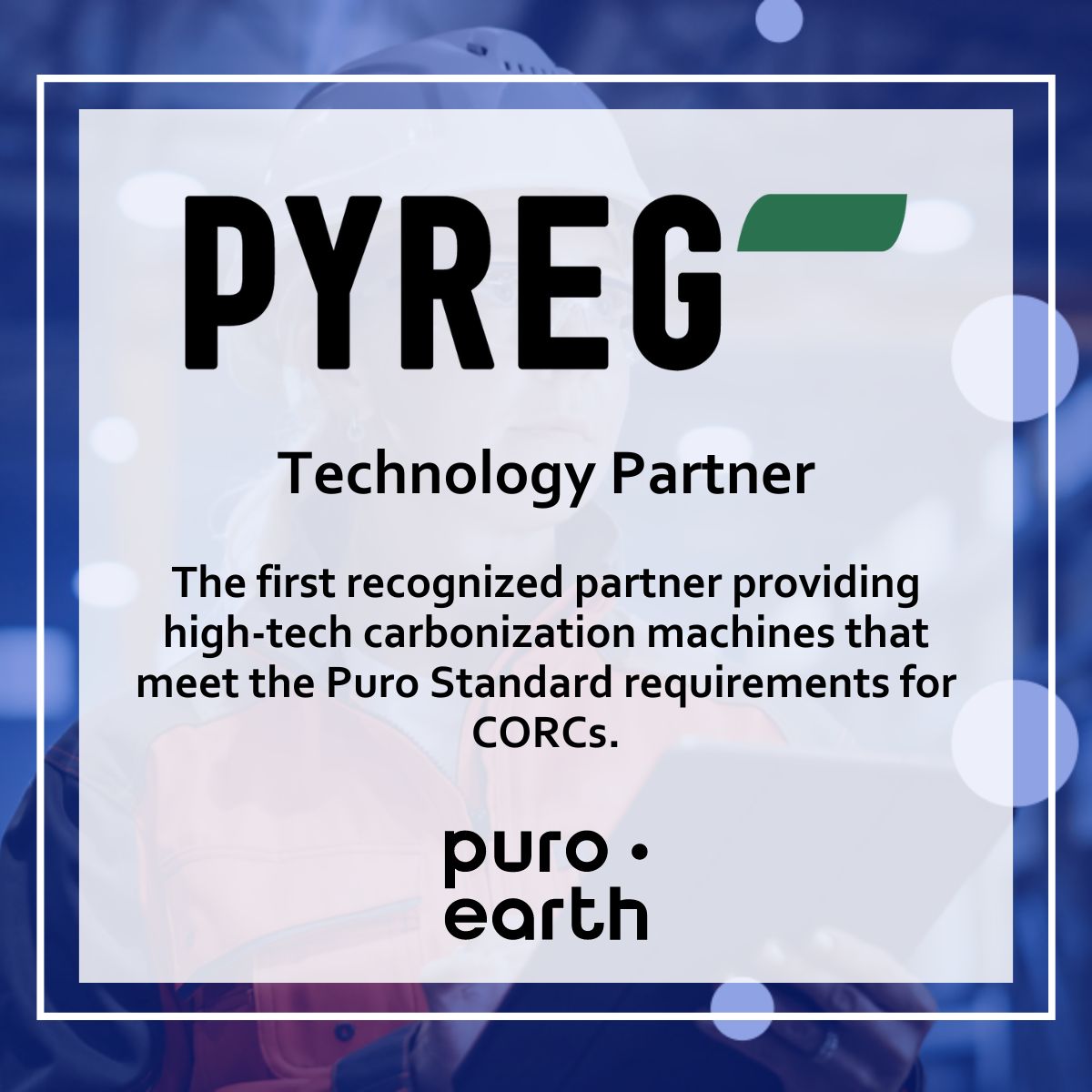 TCHAR - 國際碳交易中心 Puro.earth 宣布德國機械製造商 PYREG 是他們忠實的技術夥伴 PYREG 提供了 🔸一種可驗證 ...