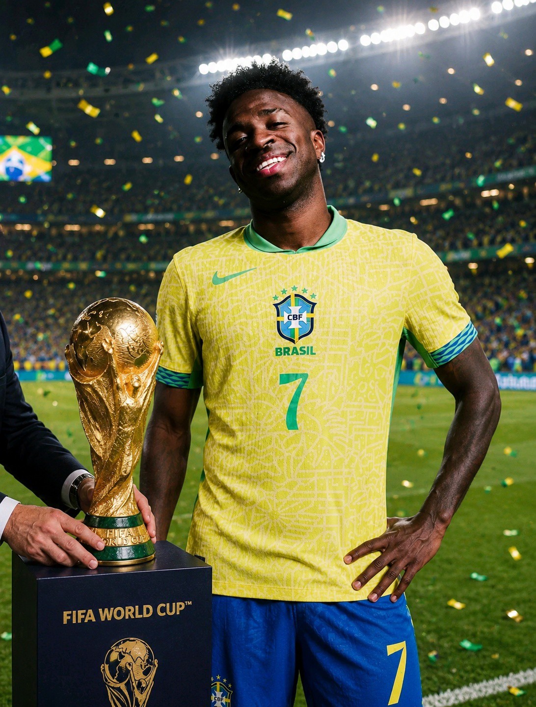 Vinicius will wear the N°7 shirt for Brazil during the World Cup