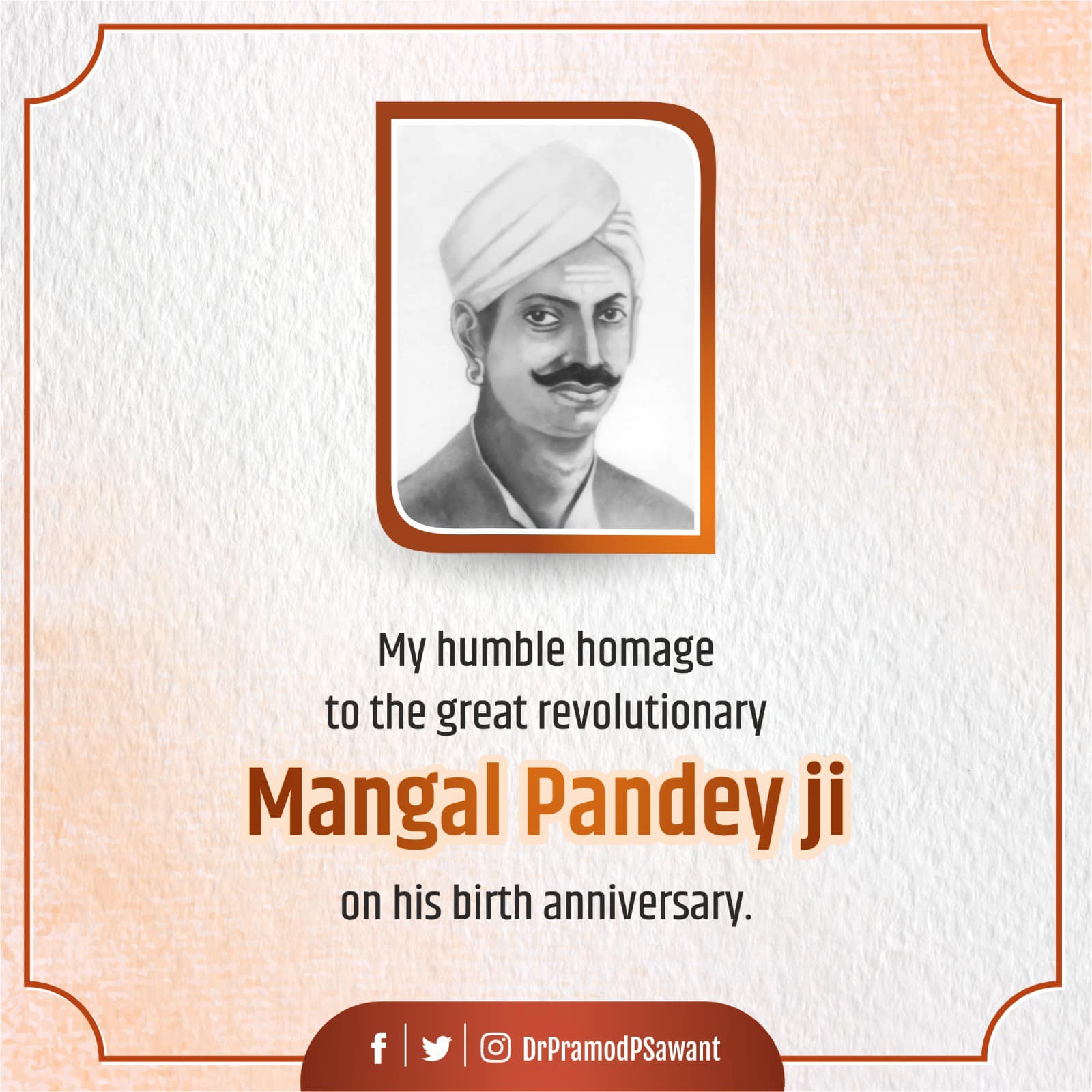 My humble homage to the great... - Dr. Pramod Sawant
