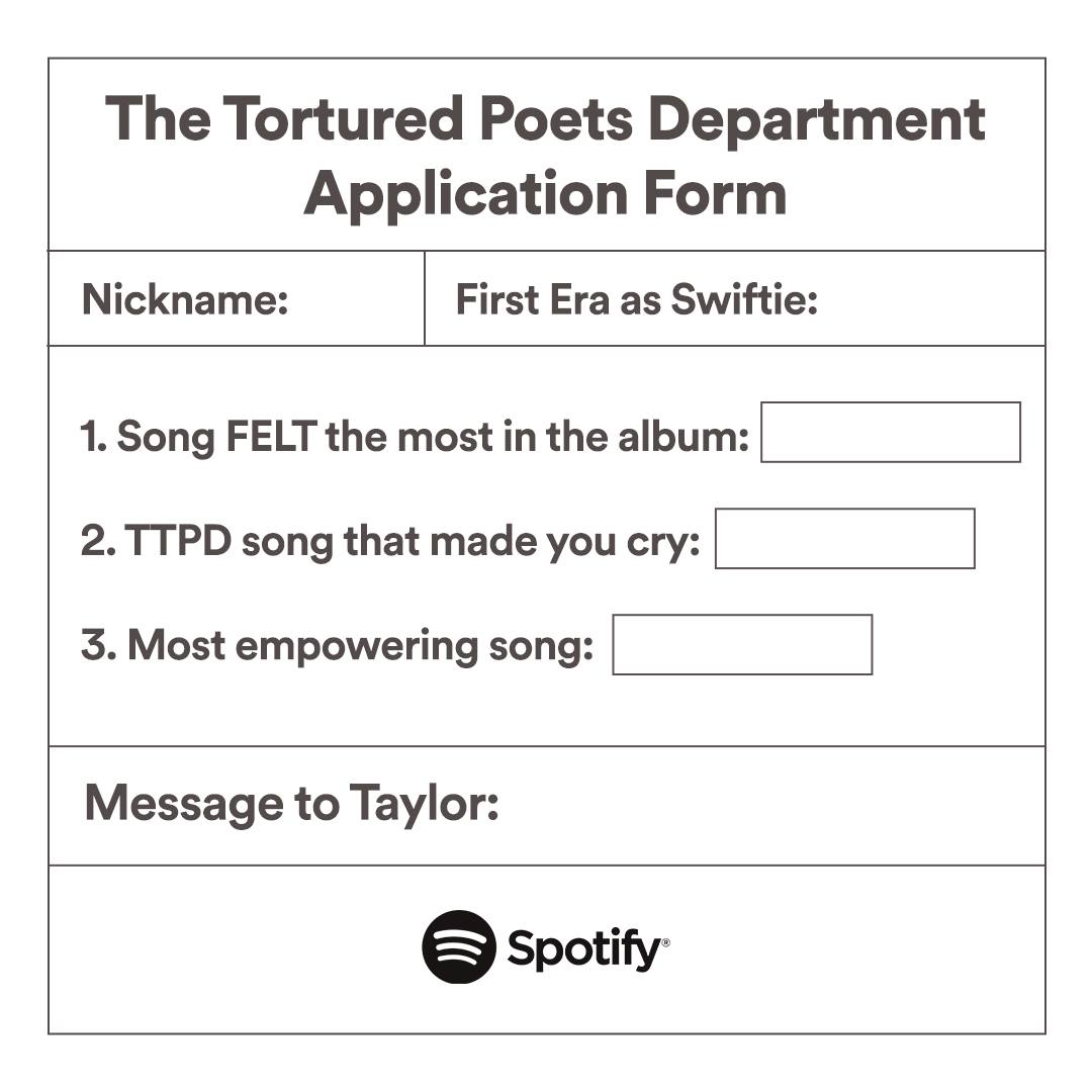 Spotify - 🔔The Tortured Poets Department is now accepting...