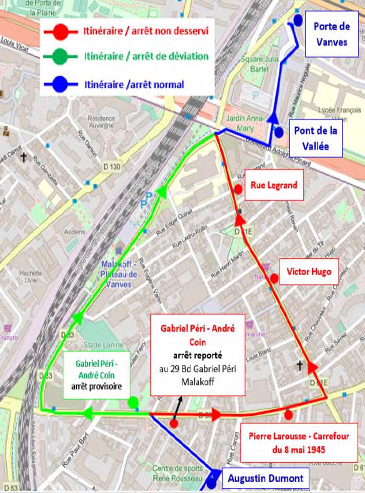 Ville - TRAVAUX RUE PIERRE-LAROUSSE | Déviation du bus 191 ⚠️ Les ...