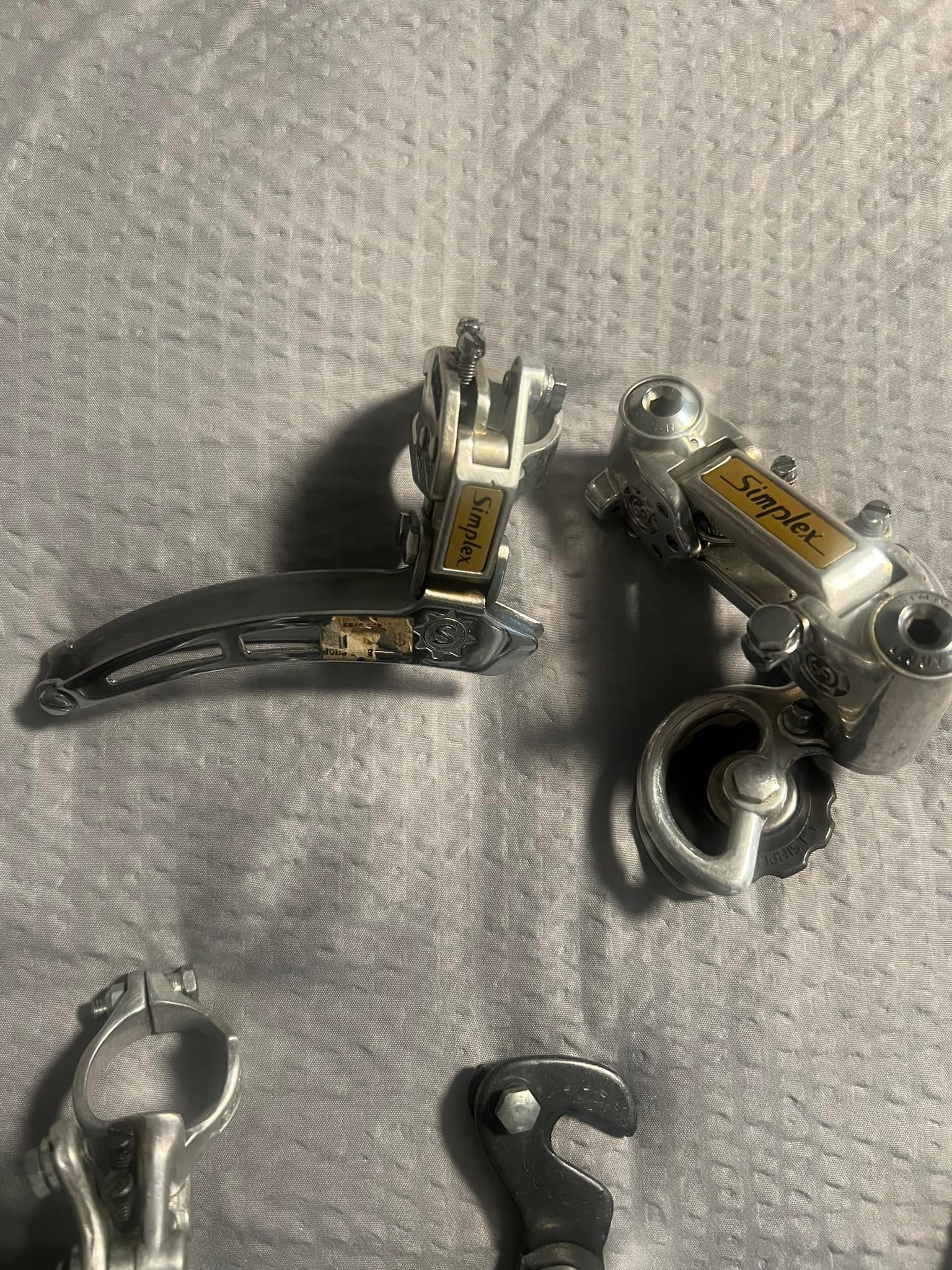 High-end vintage road bike with Nos Simplex derailleurs and 