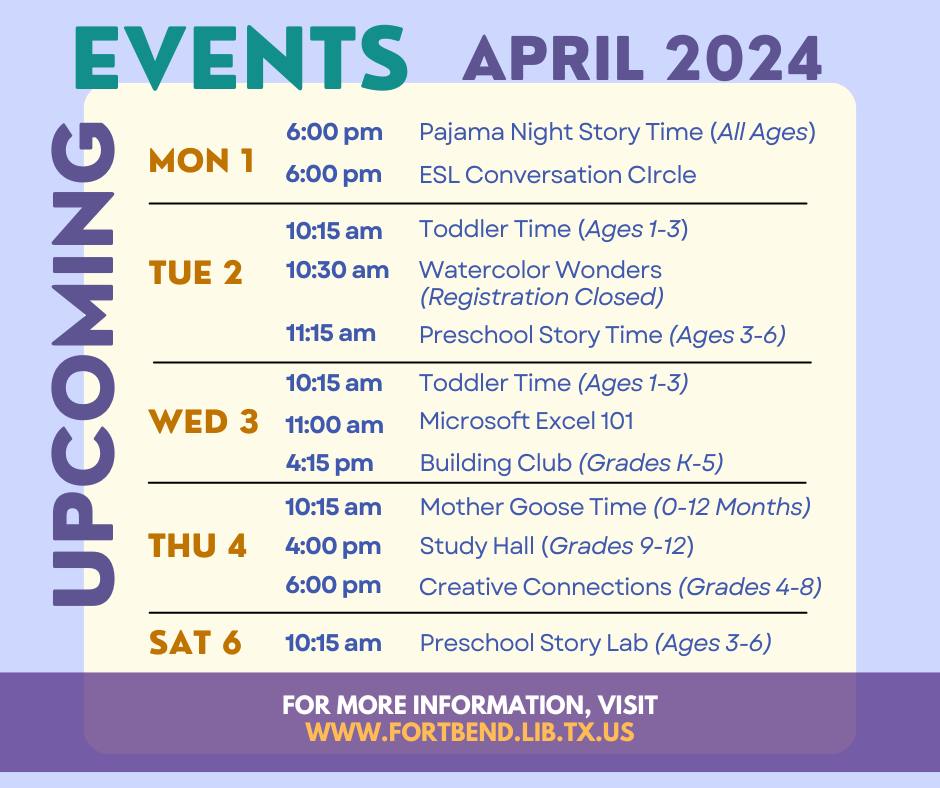 📚🌟 Exciting Weekly... - Fulshear Branch Library - FBCL | Facebook