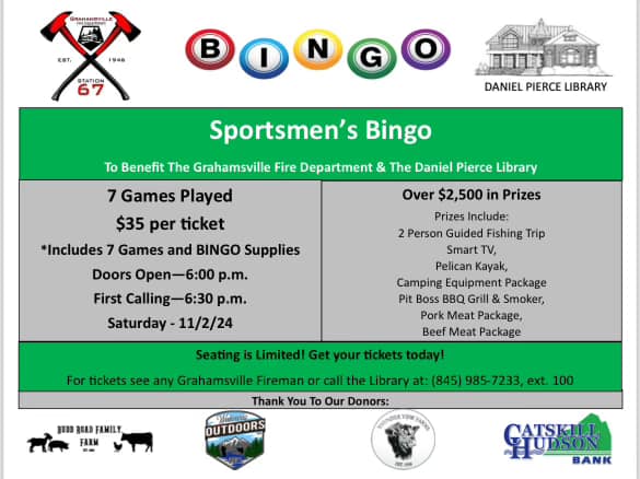 Grahamsville - We are excited to bring back our Annual Sportsmen’s ...