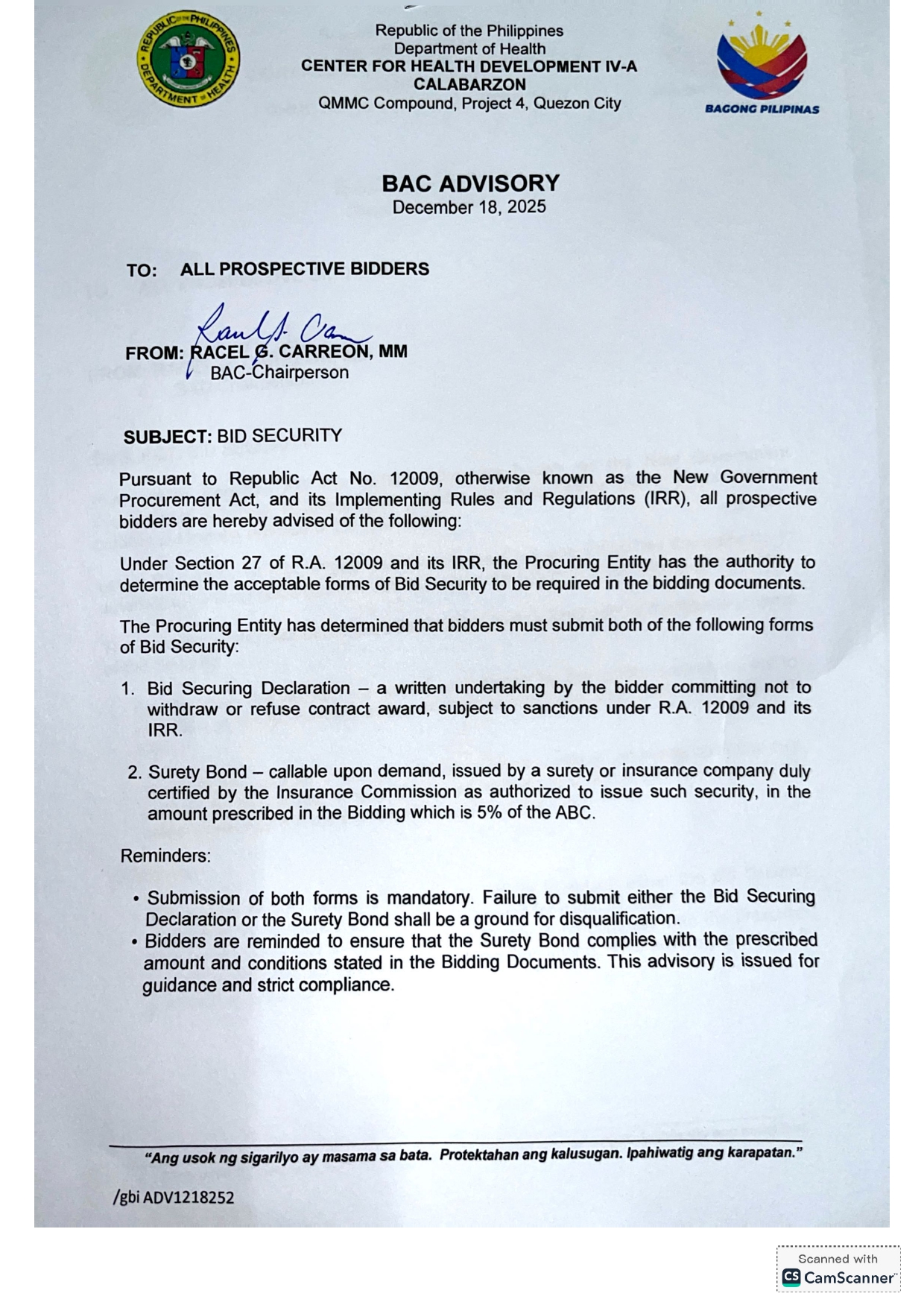 DOH CALABARZON - 𝐍𝐎𝐓𝐈𝐂𝐄 𝐎𝐅 𝐒𝐈𝐓𝐄 𝐈𝐍𝐒𝐏𝐄𝐂𝐓𝐈𝐎𝐍 https://drive.google.com ...