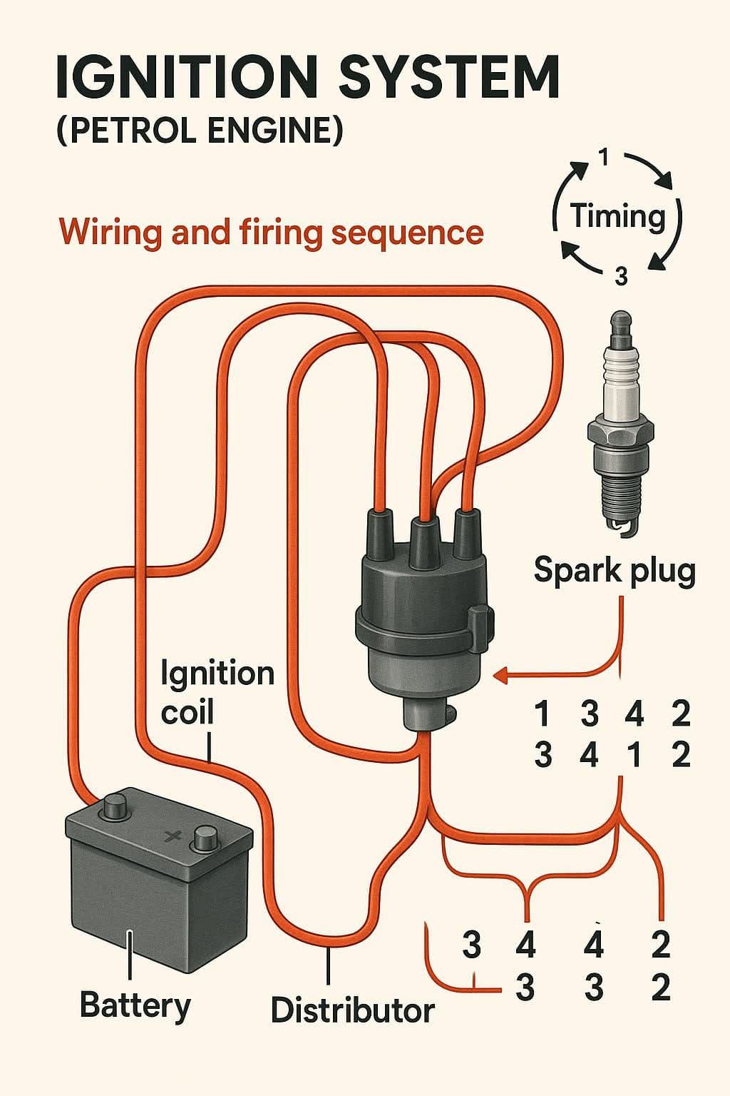 Jahslove - Ignition System (Petrol Engine) The image illustrates the ...