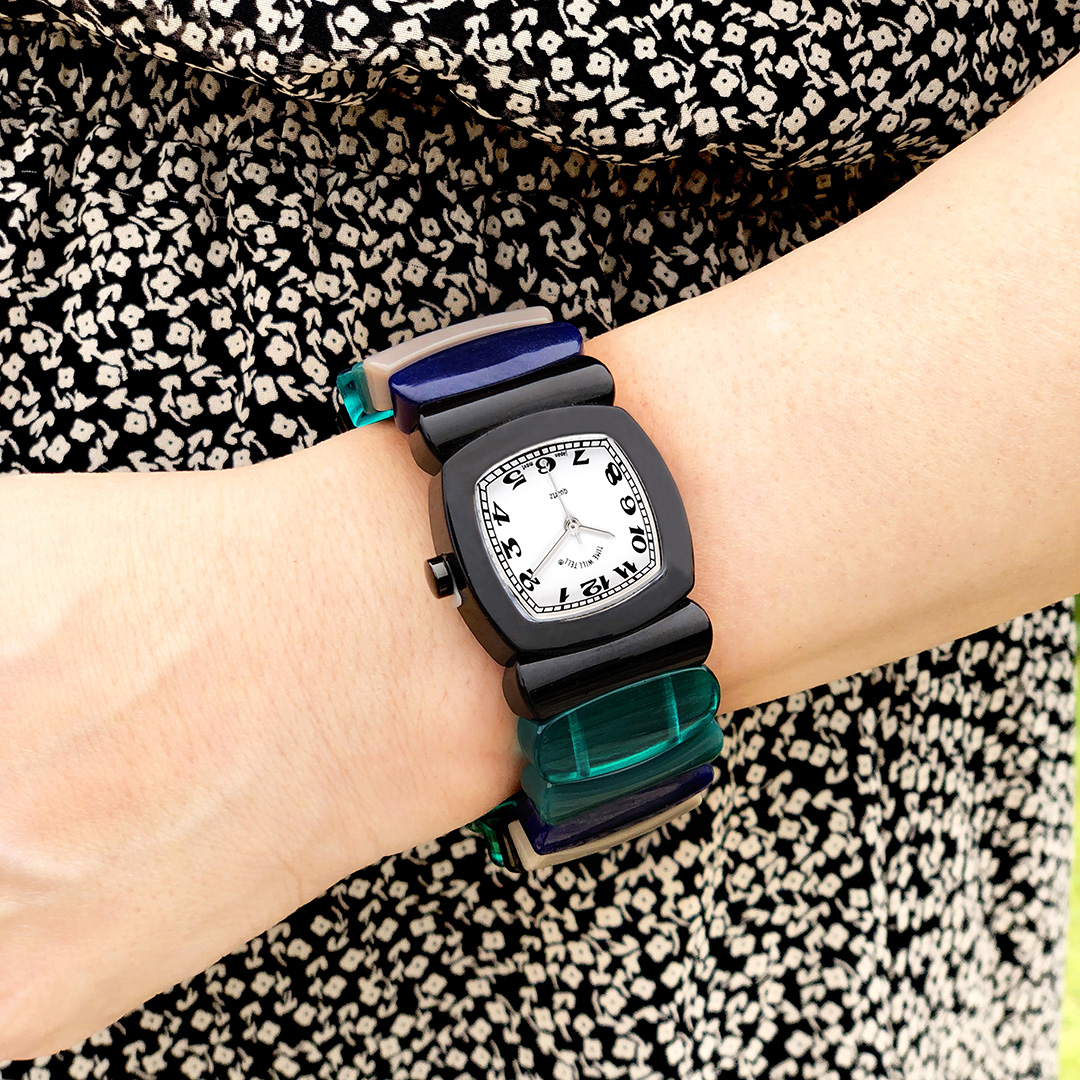 MARUZEKI - TIME WILL TELL RETRO BRACELET WATCH (GB-383) Black 