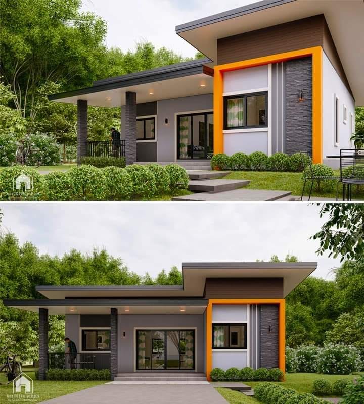 ไอเดียสร้างบ้าน - บ้านพักอาศัยชั้นเดียว 3 ห้องนอน 1...