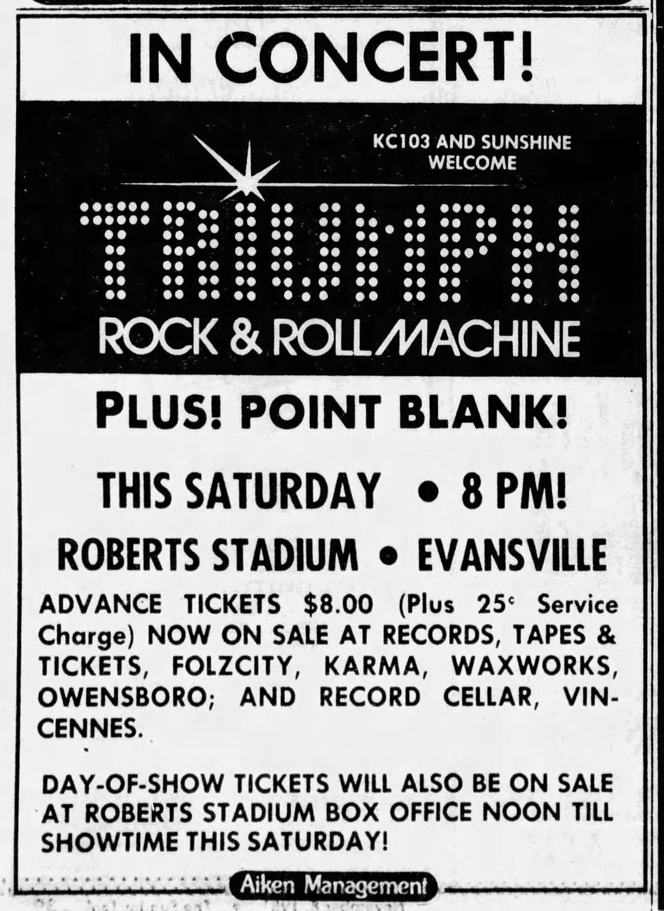 Triumph's Thunder Seven tour with Molly Hatchet in 1985