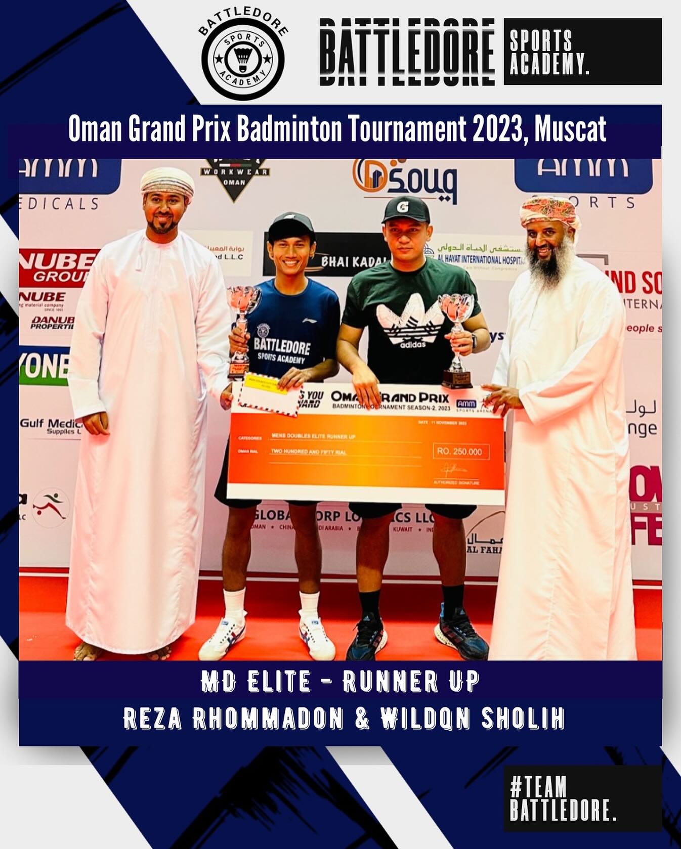 Congratulations to Coach Reza... - Battledore Sports Academy | Facebook