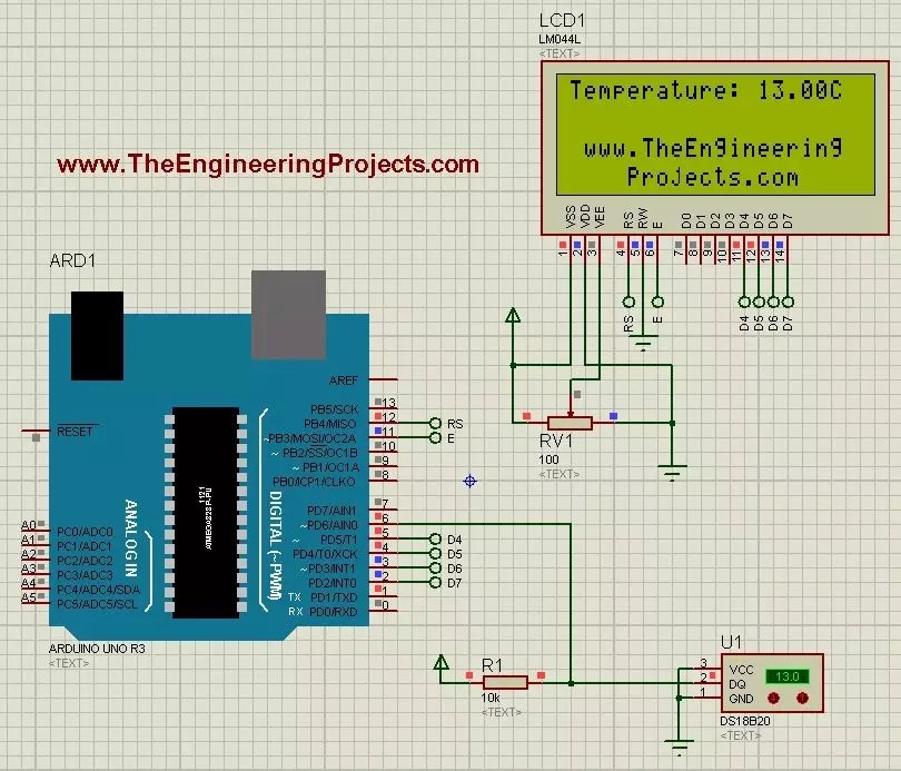 How to use 18B20 in Proteus... - The Engineering Projects
