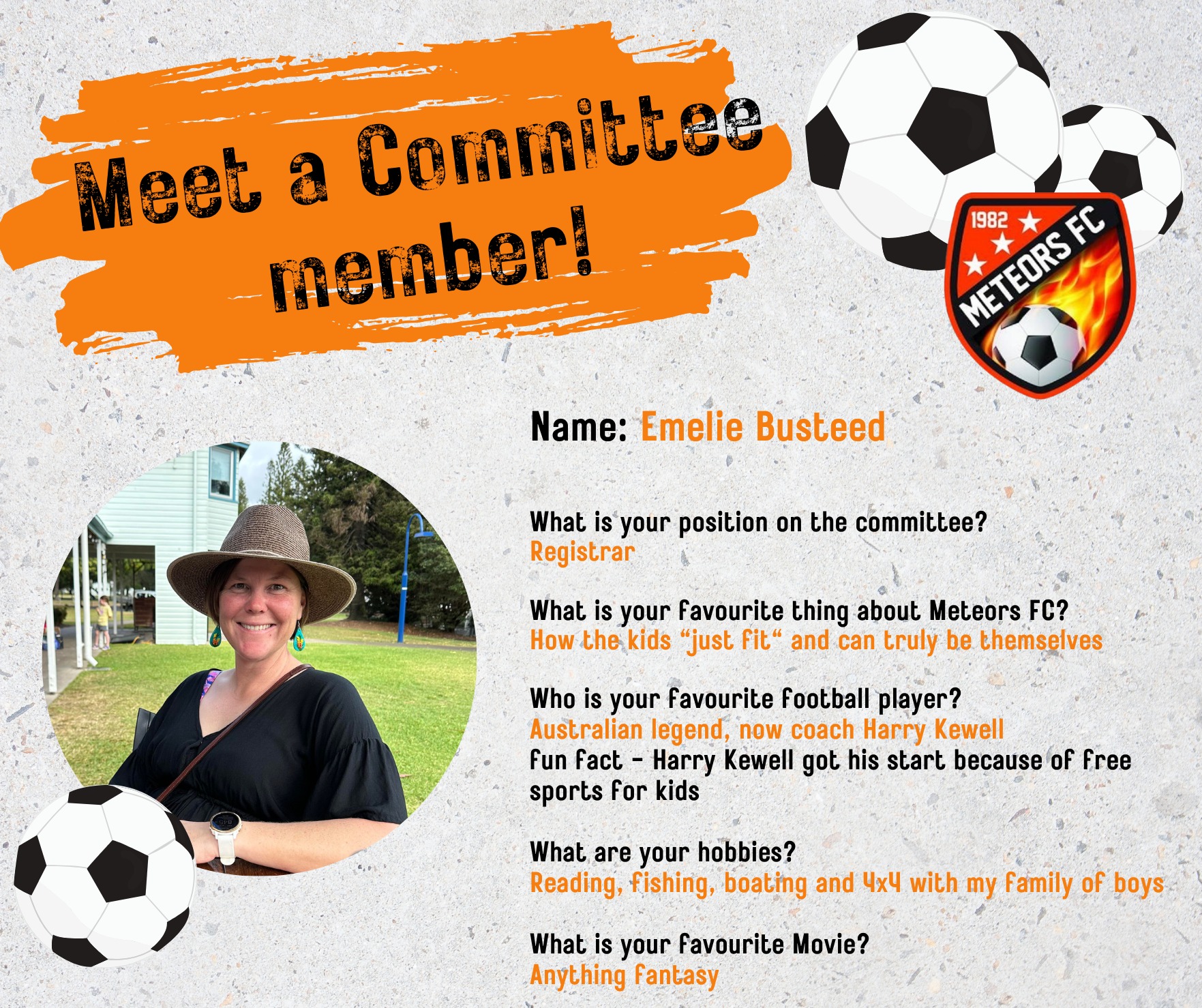 ⚽️ Meet a Committee member ⚽️ - Meteors Football Club