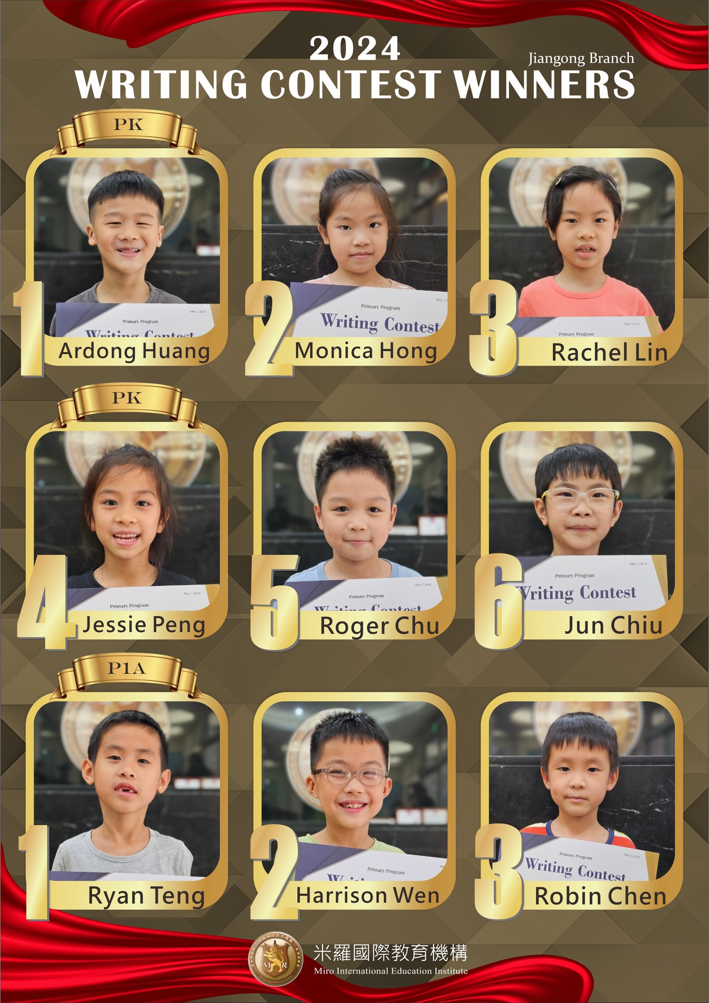 《米羅美語 Primary English Program》 🏆2024 Writing Contest 得獎名單🏆 Prewriting ...