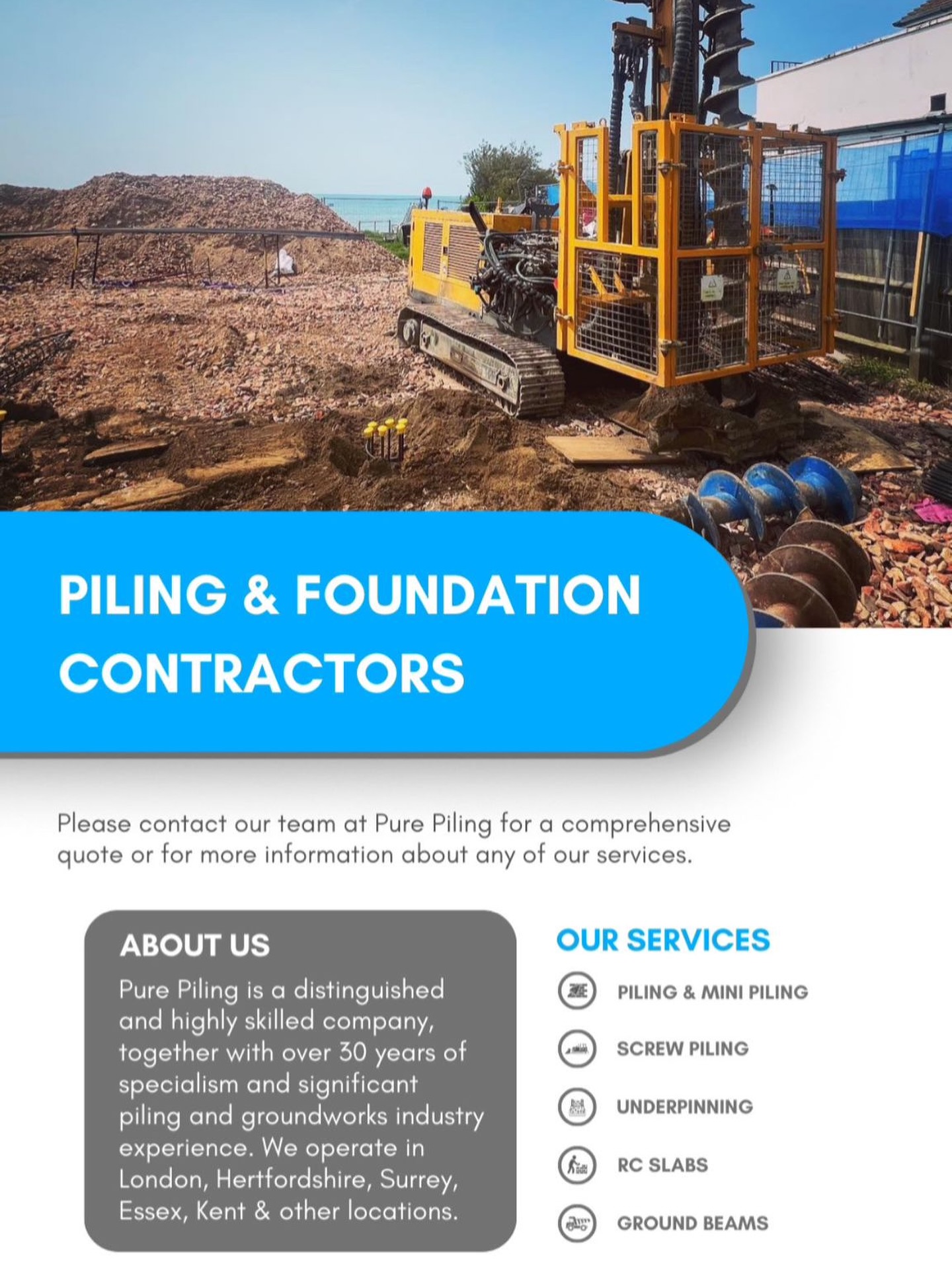 Pure - From CFA and Driven piles to Mini piling and Screw Piles — Pure ...