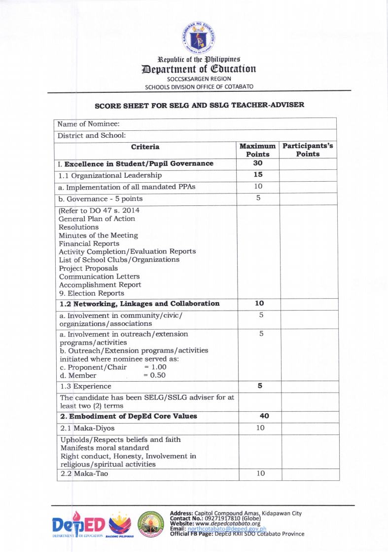 DepEd RXII SDO Cotabato... - DepEd RXII SDO Cotabato Province