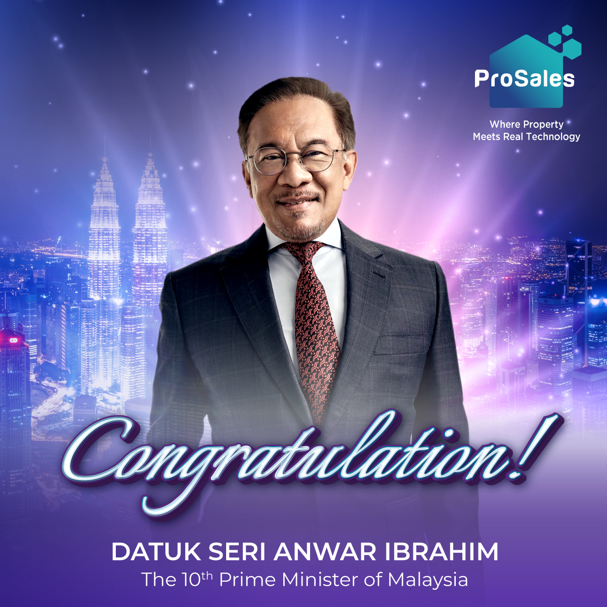 ProSales - Our warmest congratulations to YAB Datuk Seri...